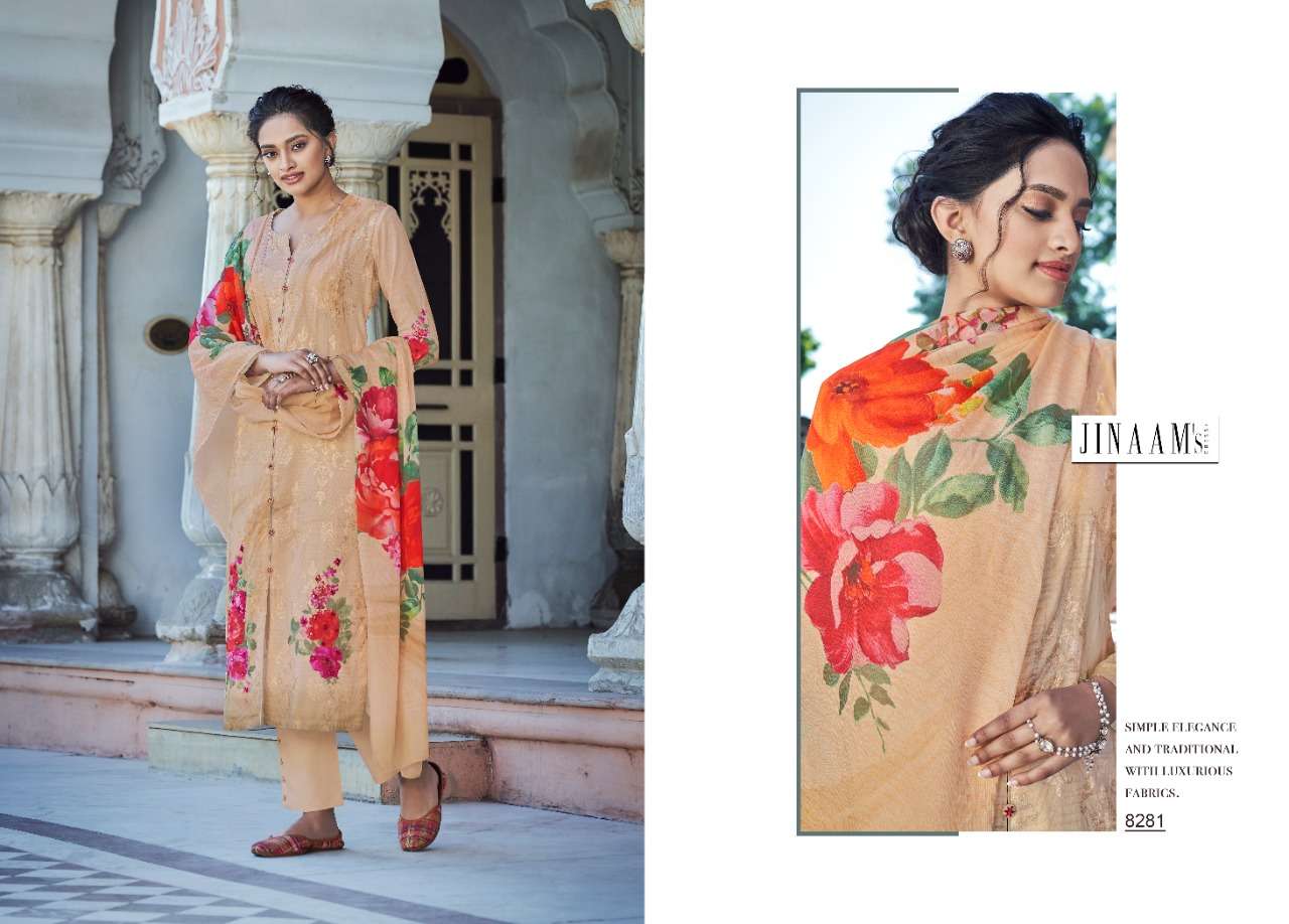 RYTHM BY JINAAMS DRESSES 8279 TO 8284 SERIES BEAUTIFUL SUITS STYLISH FANCY COLORFUL PARTY WEAR & ETHNIC WEAR DIGITAL PRINTED MODEL EMBROIDERY DRESSES AT WHOLESALE PRICE