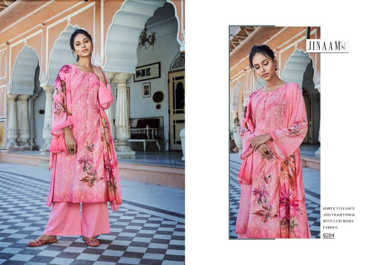 RYTHM BY JINAAMS DRESSES 8279 TO 8284 SERIES BEAUTIFUL SUITS STYLISH FANCY COLORFUL PARTY WEAR & ETHNIC WEAR DIGITAL PRINTED MODEL EMBROIDERY DRESSES AT WHOLESALE PRICE