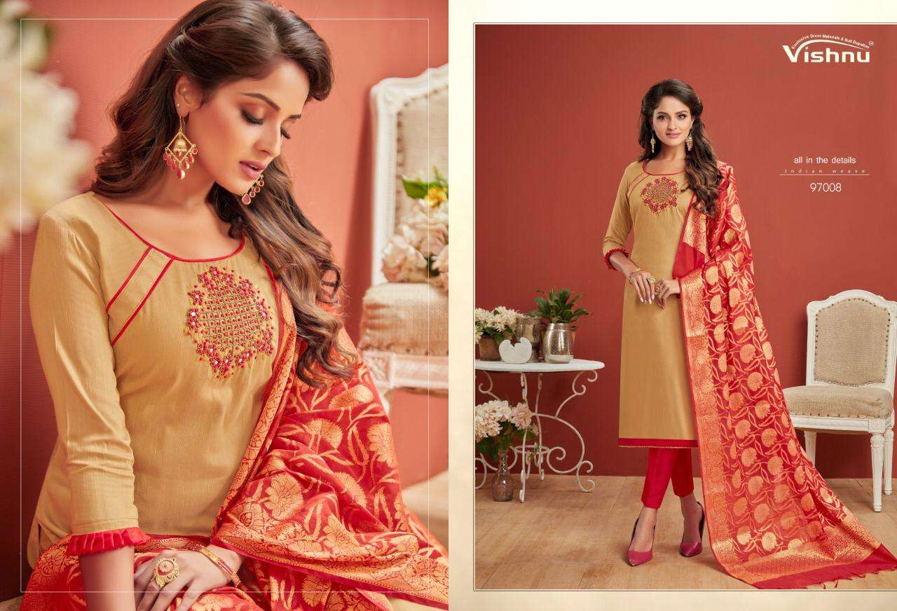 CHAHAT VOL-3 BY VISHNU PRINTS 97001 TO 97012 SERIES BEAUTIFUL SUITS STYLISH FANCY COLORFUL PARTY WEAR & ETHNIC WEAR POLY COTTON PRINTED DRESSES AT WHOLESALE PRICE