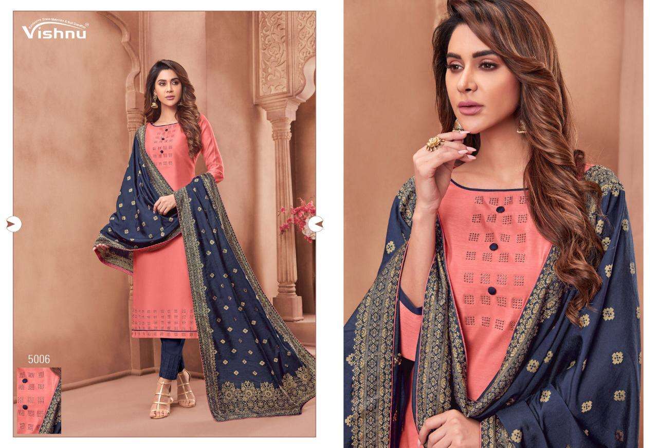 NAJNI BY VISHNU PRINTS 5001 TO 5012 SERIES BEAUTIFUL SUITS STYLISH FANCY COLORFUL PARTY WEAR & ETHNIC WEAR POLY COTTON PRINTED DRESSES AT WHOLESALE PRICE