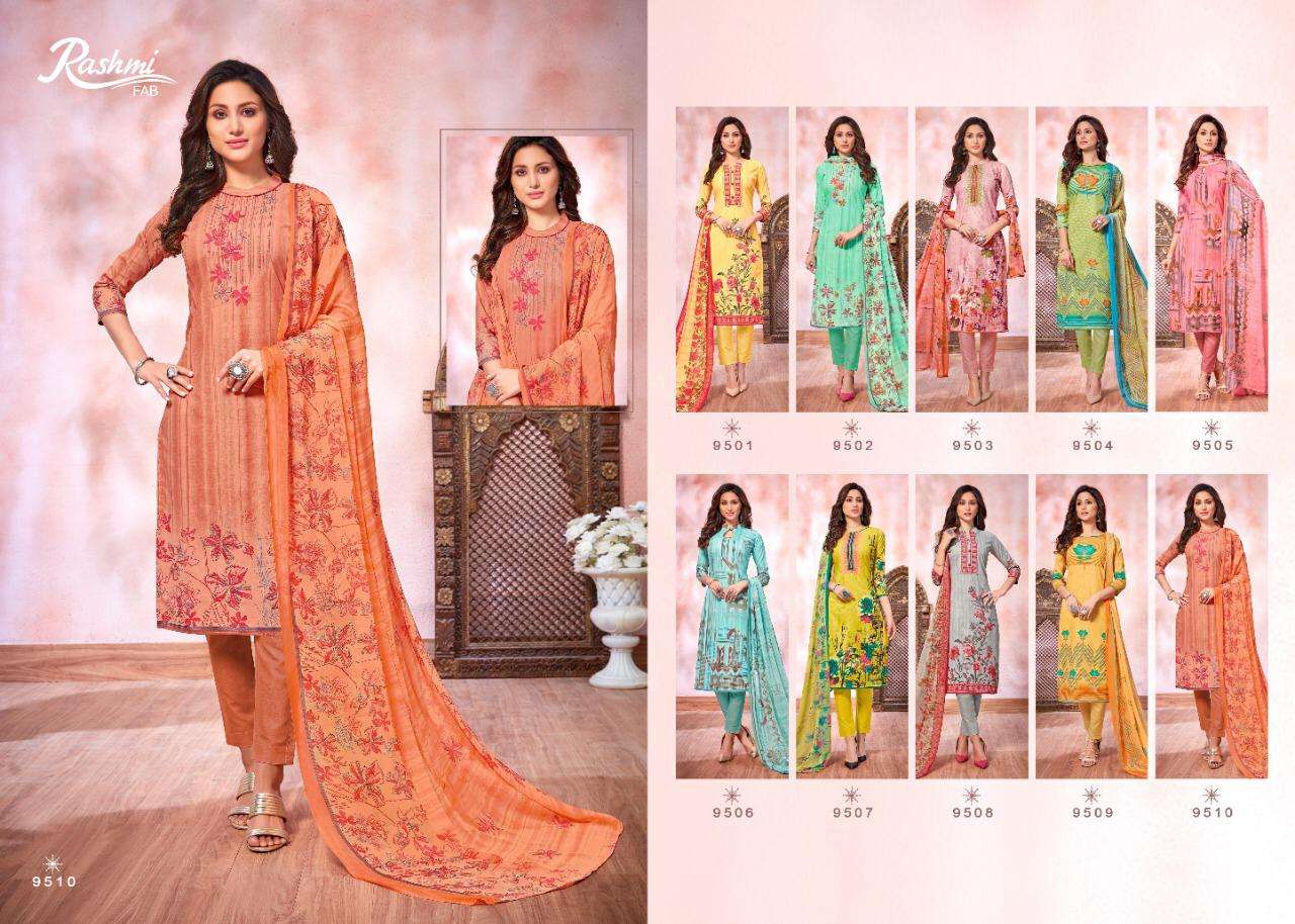 SAFINA VOL-6 BY RAMSHI FAB 9501 TO 9510 SERIES BEAUTIFUL SUITS STYLISH FANCY COLORFUL PARTY WEAR & ETHNIC WEAR CAMBRIC PRINTED DRESSES AT WHOLESALE PRICE