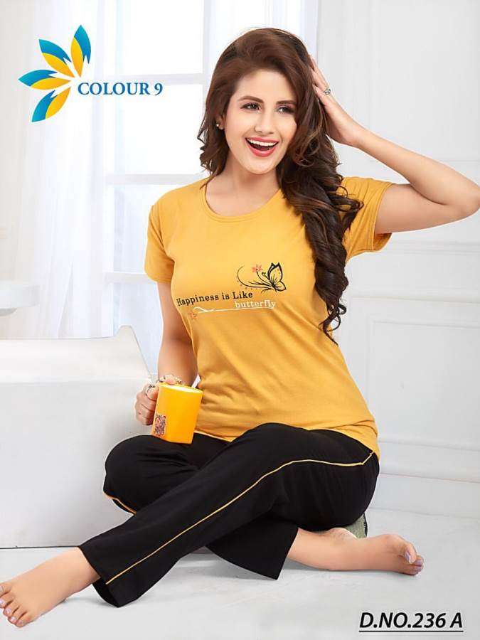CATALOG PANT BY COLOUR 9 235-A TO 237 SERIES BEAUTIFUL STYLISH FANCY COLORFUL PARTY WEAR & ETHNIC WEAR HOSIERY COTTON PANTS AT WHOLESALE PRICE