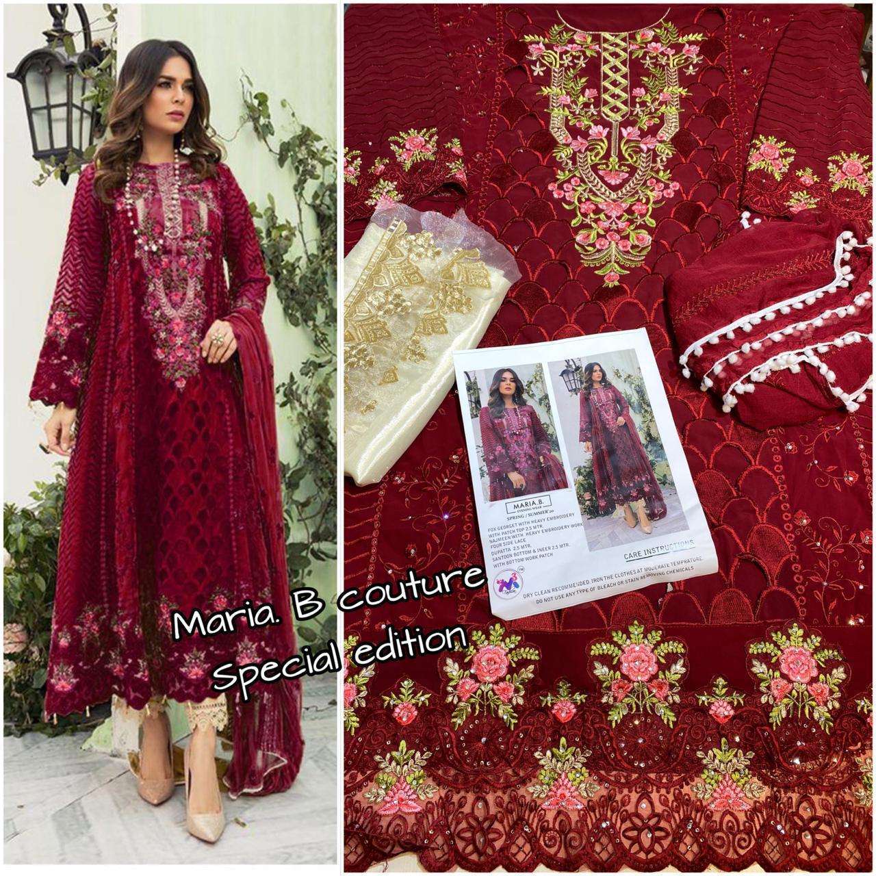 MARIA.B NX BY M3 FASHION BEAUTIFUL SUITS STYLISH FANCY COLORFUL CASUAL WEAR & ETHNIC WEAR FAUX GEORGETTE WITH EMBROIDERY DRESSES AT WHOLESALE PRICE