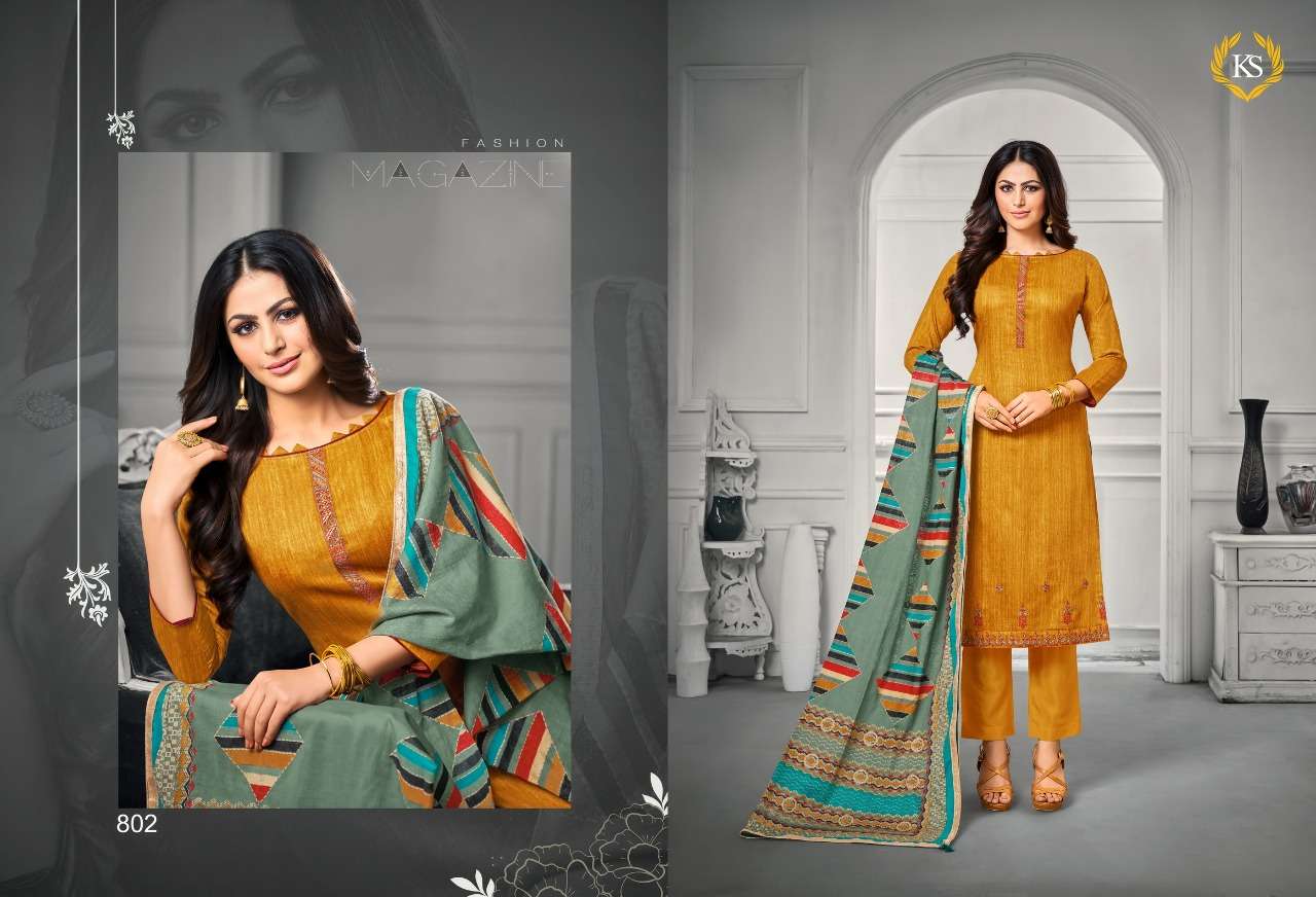 DESI KUDI BY KAPURIYA STYLE 801 TO 807 SERIES BEAUTIFUL SUITS STYLISH FANCY COLORFUL PARTY WEAR & OCCASIONAL WEAR JAM SATIN PRINTED WITH EMBROIDERY DRESSES AT WHOLESALE PRICE