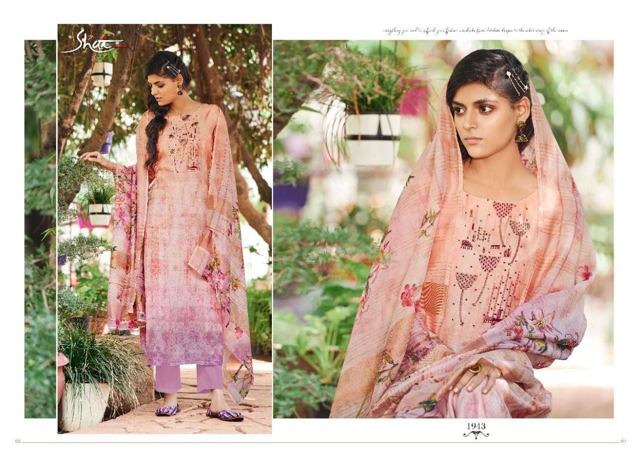 FLORIN BY SHAI 1941 TO 1950 SERIES BEAUTIFUL STYLISH FANCY COLORFUL DESIGNER PARTY WEAR & ETHNIC WEAR PURE BEMBERG SILK DIGITAL PRINTED WITH HANDWORK DRESSES AT WHOLESALE PRICE