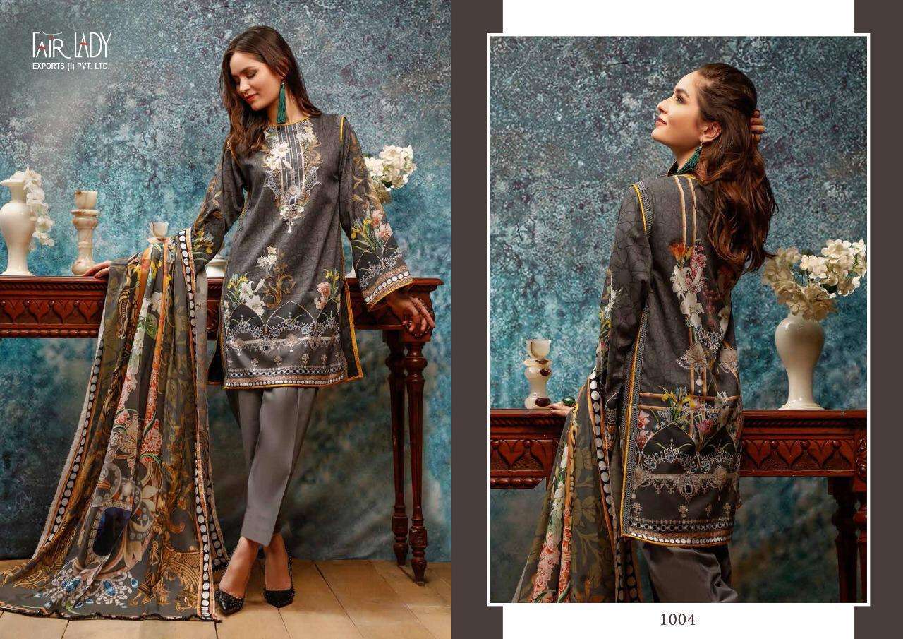 FIRDOUS BY FAIR LADY 1001 TO 1006 SERIES BEAUTIFUL PAKISTANI SUITS COLORFUL STYLISH FANCY CASUAL WEAR & ETHNIC WEAR PURE LAWN COTTON DIGITAL PRINTED DRESSES AT WHOLESALE PRICE