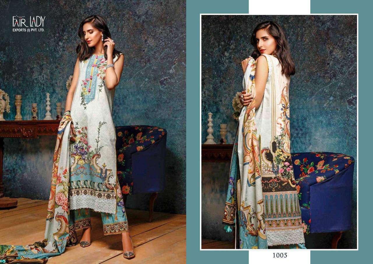 FIRDOUS BY FAIR LADY 1001 TO 1006 SERIES BEAUTIFUL PAKISTANI SUITS COLORFUL STYLISH FANCY CASUAL WEAR & ETHNIC WEAR PURE LAWN COTTON DIGITAL PRINTED DRESSES AT WHOLESALE PRICE