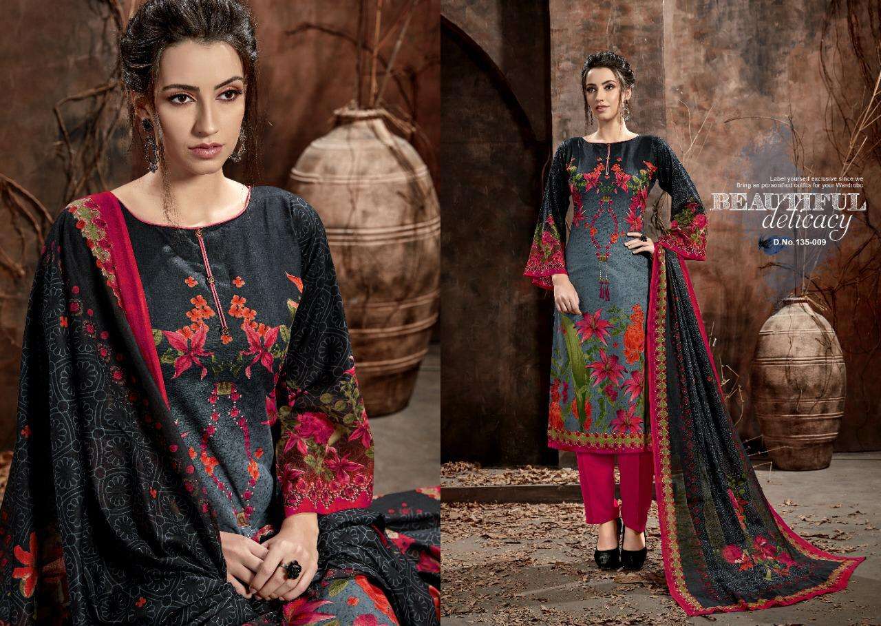 JHUMMAR BY KAY VEE 135-001 TO 135-010 SERIES DESIGNER SUITS BEAUTIFUL STYLISH FANCY COLORFUL PARTY WEAR & ETHNIC WEAR HEAVY CAMBRIC COTTON DIGITAL PRINTED DRESSES AT WHOLESALE PRICE