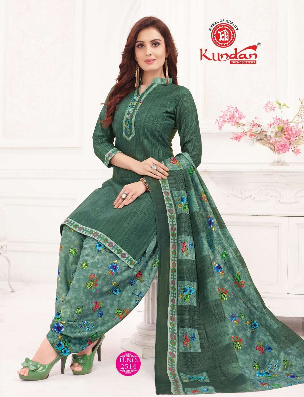 PATIYALA KUDI BY KUNDAN 2410 TO 2521 SERIES DESIGNER PATIYALA SUITS BEAUTIFUL FANCY COLORFUL STYLISH PARTY WEAR & ETHNIC WEAR COTTON PRINTED DRESSES AT WHOLESALE PRICE