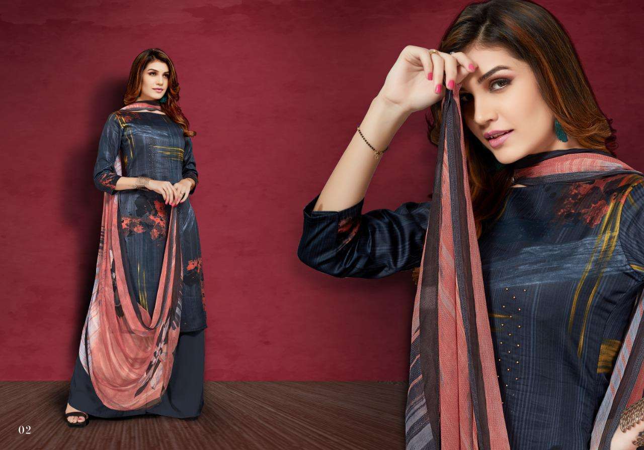 DOLLAR VOL-2 BY RANI 01 TO 05 SERIES DESIGNER SUITS BEAUTIFUL FANCY COLORFUL STYLISH PARTY WEAR & ETHNIC WEAR HEAVY JAM SILK PRINTED DRESSES AT WHOLESALE PRICE