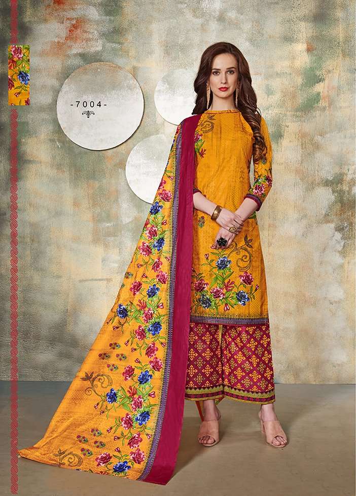 KASHISH VOL-7 BY SLT 7001 TO 7010 SERIES DESIGNER SUITS BEAUTIFUL FANCY COLORFUL STYLISH PARTY WEAR & ETHNIC WEAR PURE COTTON PRINTED DRESSES AT WHOLESALE PRICE