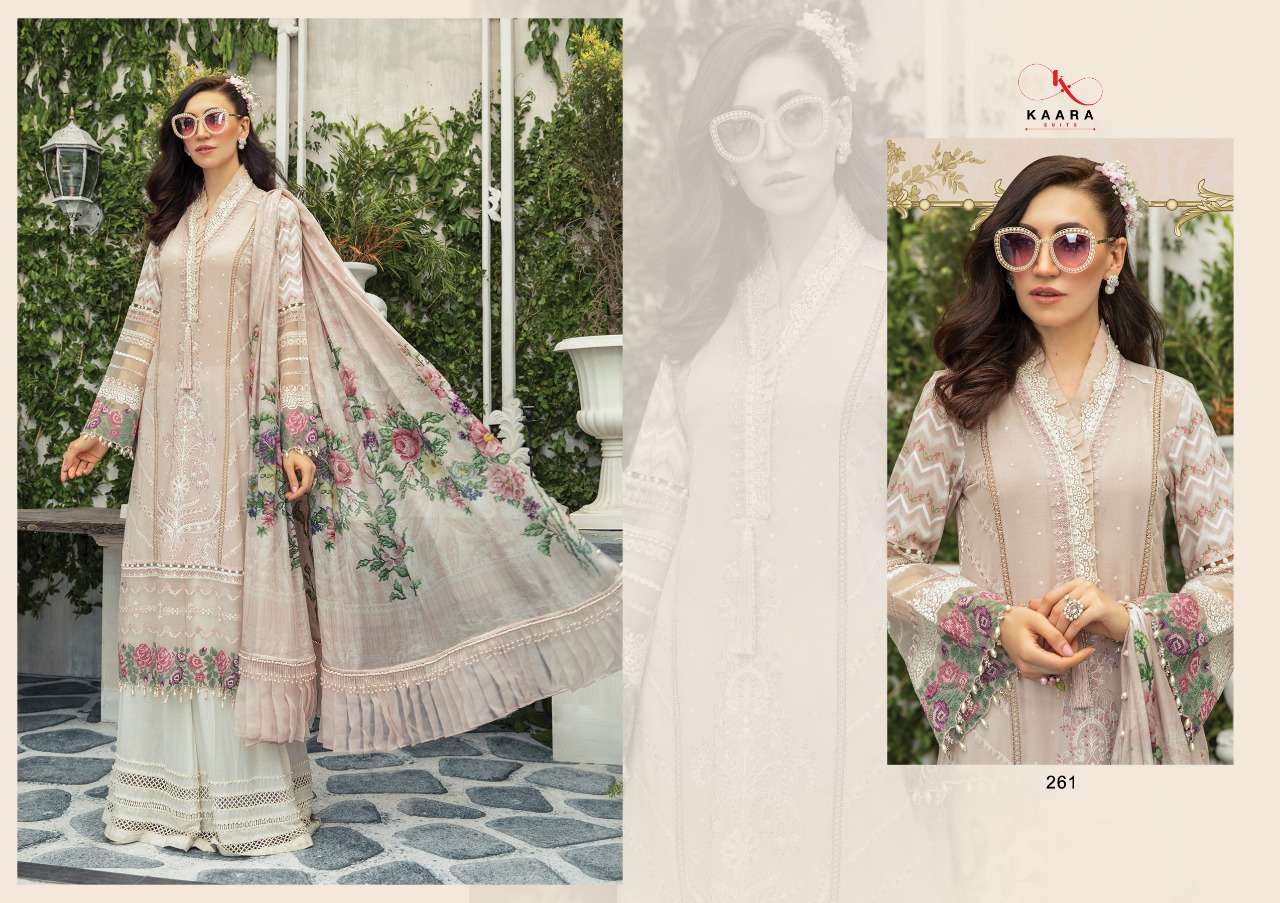 MARIA.B LAWN EID COLLECTION 2020 BY KAARA SUITS 261 TO 265 DESIGNER FESTIVE PAKISTANI SUITS COLLECTION BEAUTIFUL STYLISH FANCY COLORFUL PARTY WEAR & OCCASIONAL WEAR PURE COTTON WITH EMBROIDERED DRESSES AT WHOLESALE PRICE