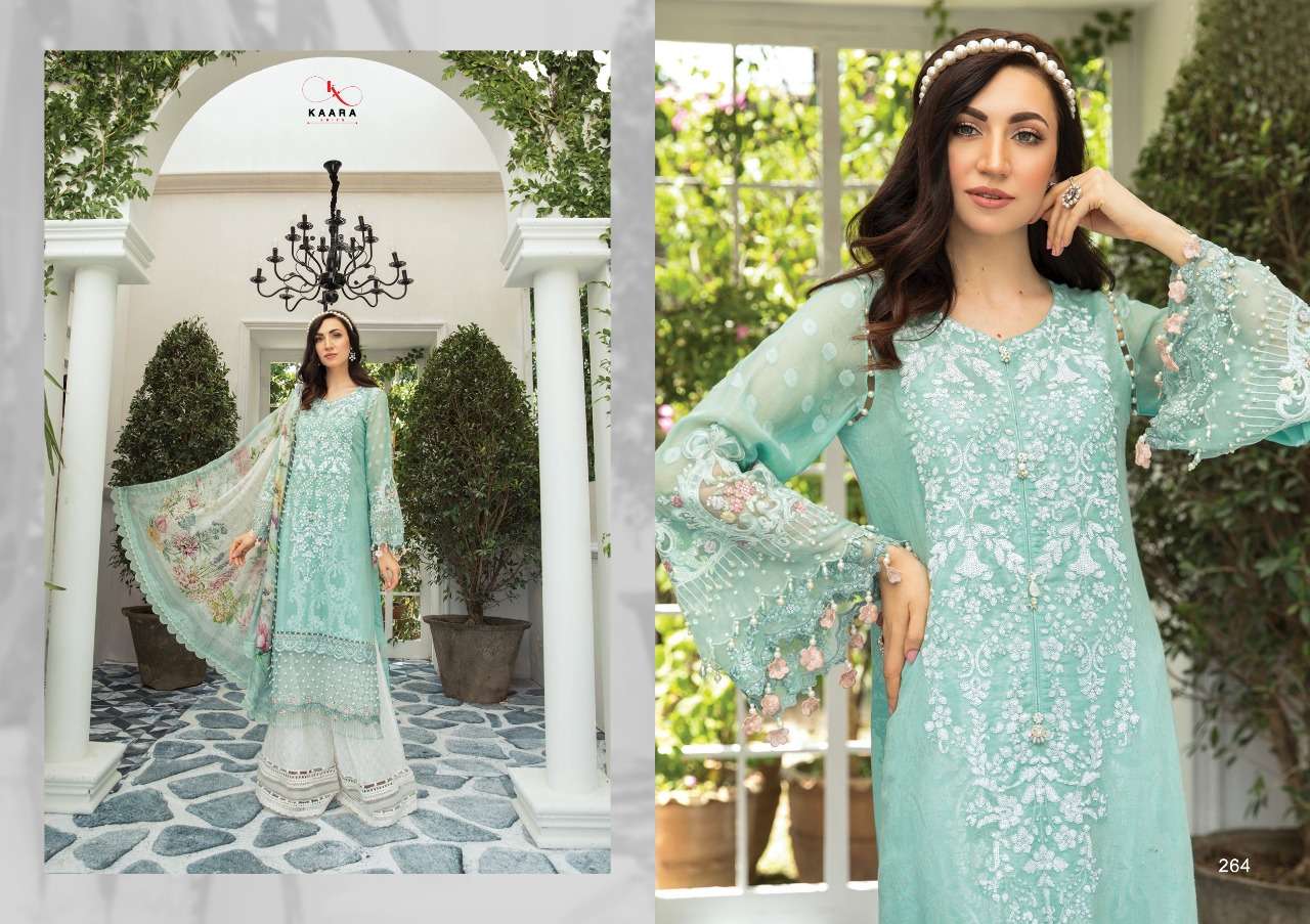 MARIA.B LAWN EID COLLECTION 2020 BY KAARA SUITS 261 TO 265 DESIGNER FESTIVE PAKISTANI SUITS COLLECTION BEAUTIFUL STYLISH FANCY COLORFUL PARTY WEAR & OCCASIONAL WEAR PURE COTTON WITH EMBROIDERED DRESSES AT WHOLESALE PRICE
