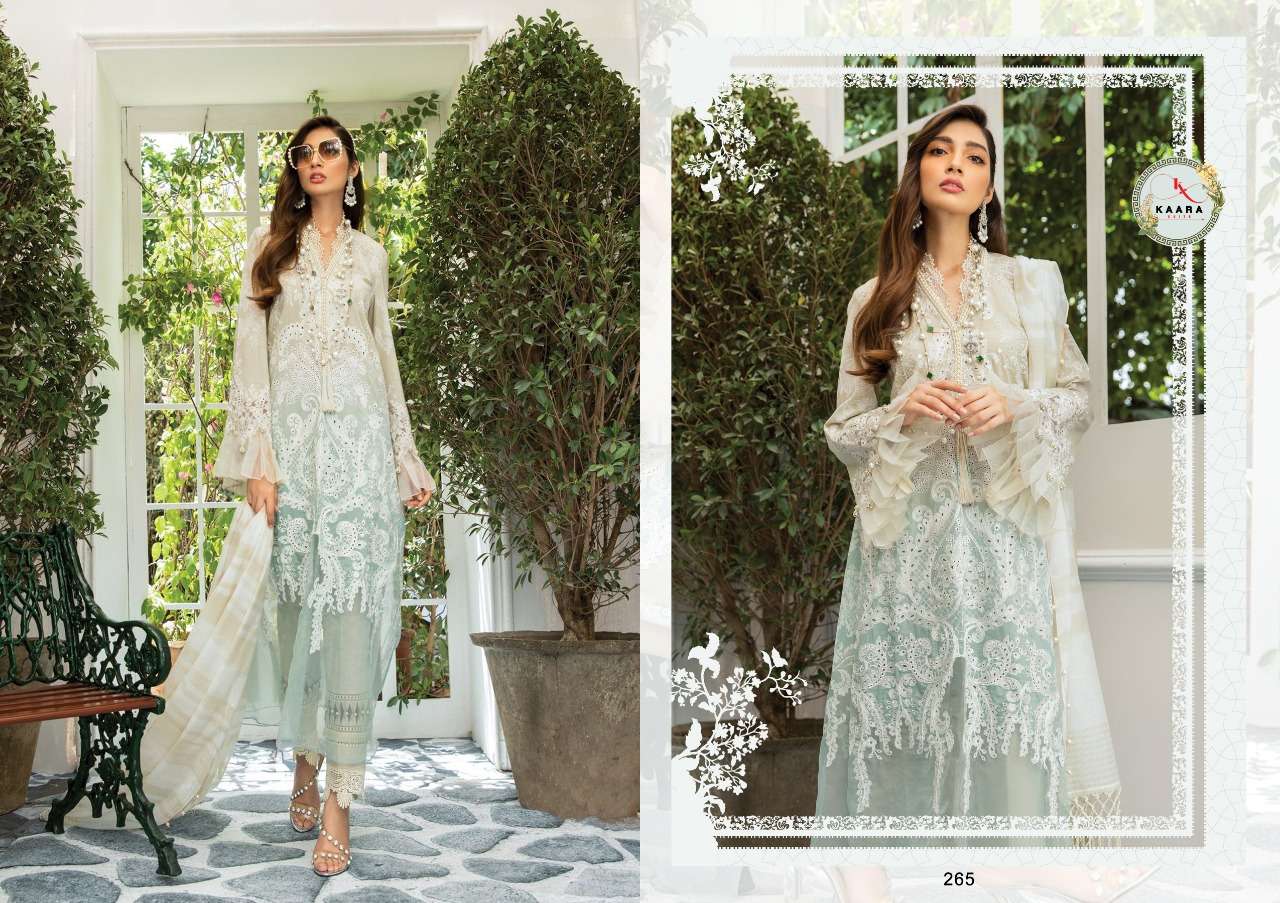 MARIA.B LAWN EID COLLECTION 2020 BY KAARA SUITS 261 TO 265 DESIGNER FESTIVE PAKISTANI SUITS COLLECTION BEAUTIFUL STYLISH FANCY COLORFUL PARTY WEAR & OCCASIONAL WEAR PURE COTTON WITH EMBROIDERED DRESSES AT WHOLESALE PRICE