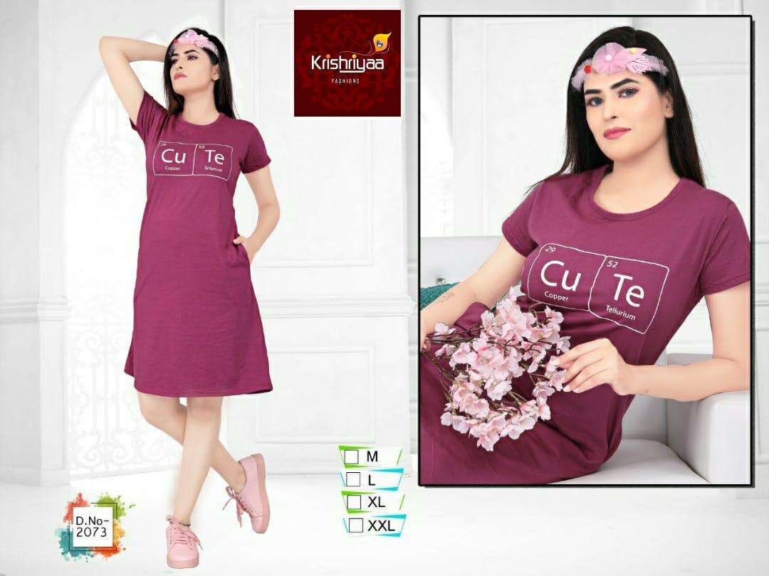 VIBES VOL-3 BY KRISHRIYAA 01 TO 06 SERIES BEAUTIFUL COLORFUL STYLISH FANCY CASUAL WEAR & READY TO WEAR COTTON HOSIERY TOPS AT WHOLESALE PRICE