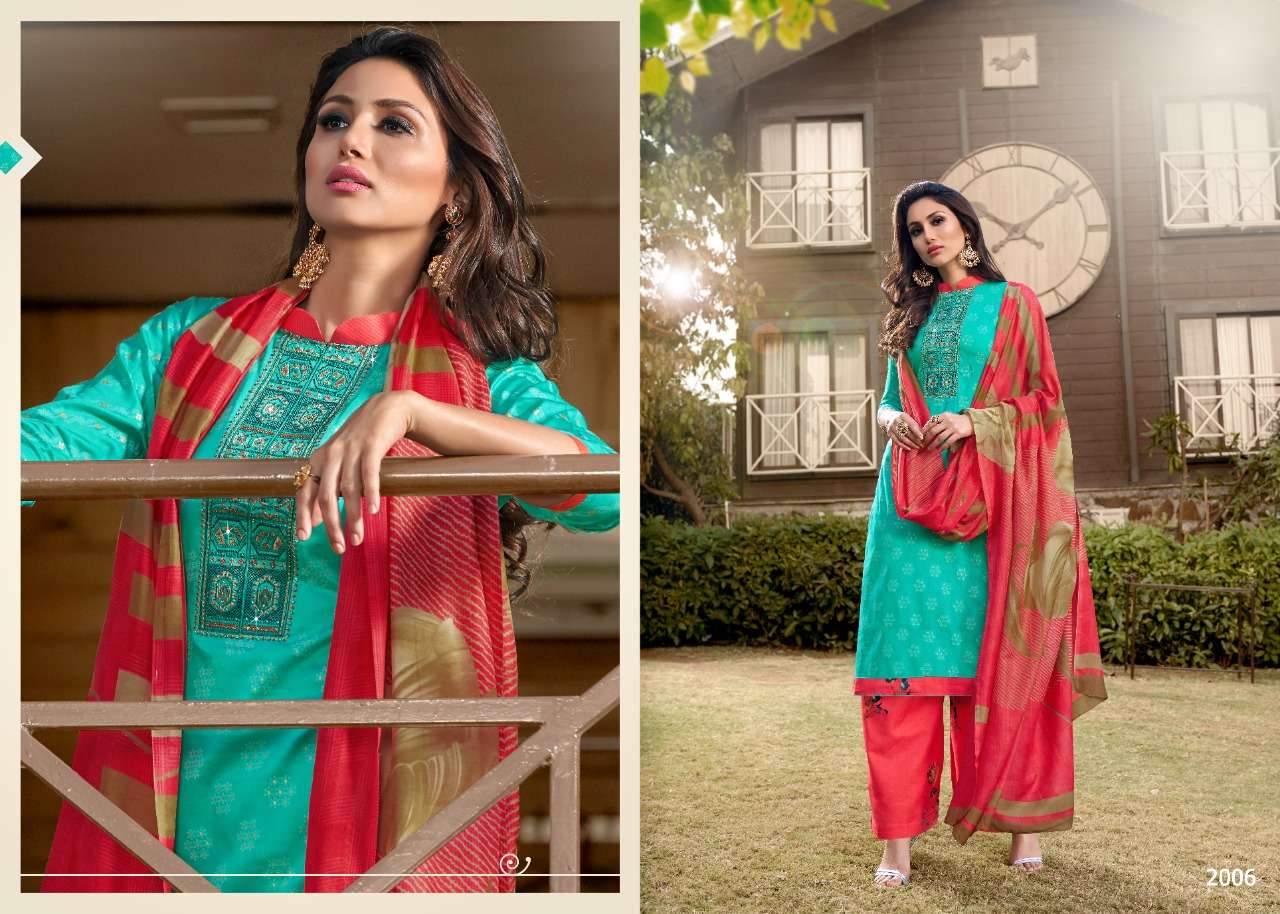 VIOLET BY 7 CLOUDS 2001 TO 2008 DESIGNER SUITS BEAUTIFUL STYLISH FANCY COLORFUL PARTY WEAR & ETHNIC WEAR PURE JAM PRINTED WITH EMBROIDERY DRESSES AT WHOLESALE PRICE