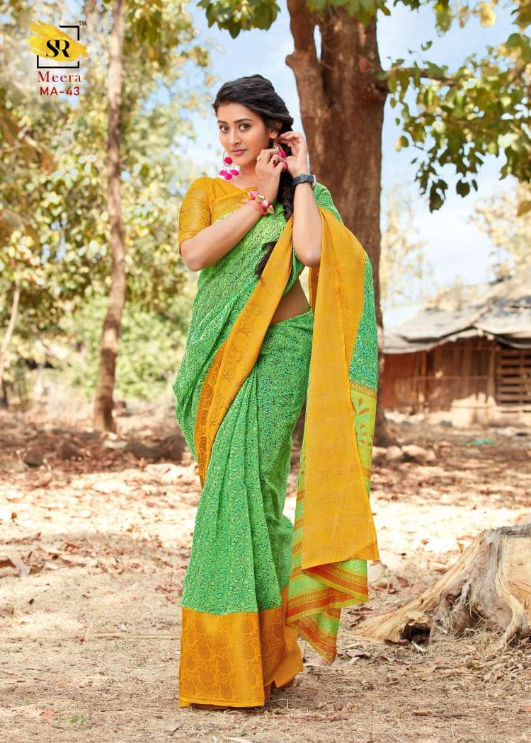 MEERA SILK BY RAJYOG INDIAN TRADITIONAL WEAR COLLECTION BEAUTIFUL STYLISH FANCY COLORFUL PARTY WEAR & OCCASIONAL WEAR HANDLOOM WEAVING PRINTED LINEN SAREES AT WHOLESALE PRICE