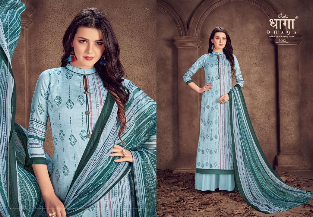 NAVIKA BY DHAGA 5001 TO 5006 SERIES BEAUTIFUL SHARARA SUITS STYLISH FANCY COLORFUL CASUAL WEAR & ETHNIC WEAR PURE COTTON SATIN PRINTED DRESSES AT WHOLESALE PRICE