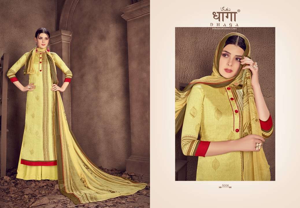 NAVIKA BY DHAGA 5001 TO 5006 SERIES BEAUTIFUL SHARARA SUITS STYLISH FANCY COLORFUL CASUAL WEAR & ETHNIC WEAR PURE COTTON SATIN PRINTED DRESSES AT WHOLESALE PRICE