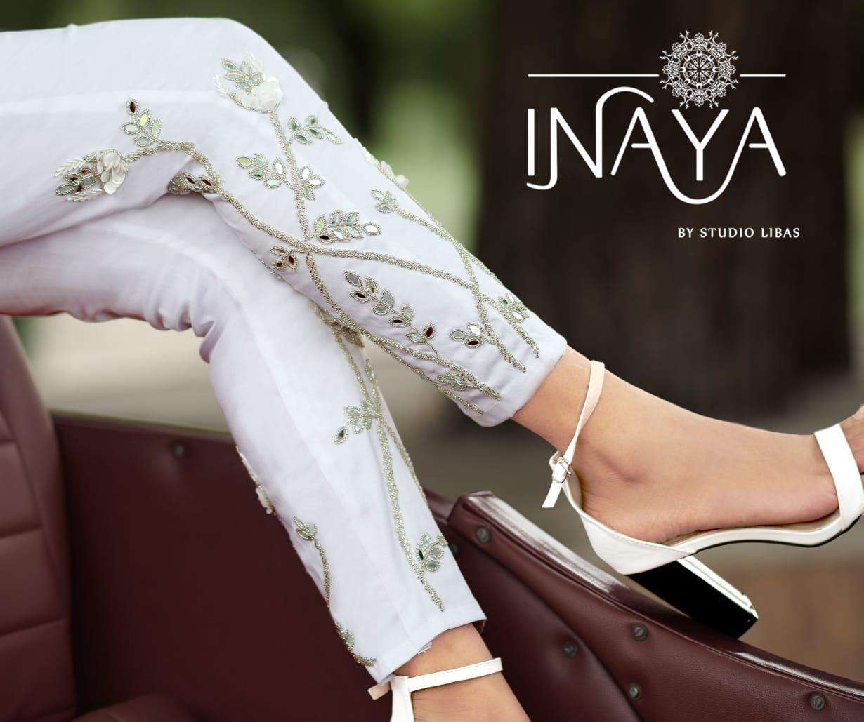 CIGARETTE PANTS VOL-17 BY INAYA 1701 TO 1703 SERIES INDIAN TRADITIONAL WEAR COLLECTION BEAUTIFUL STYLISH FANCY COLORFUL PARTY WEAR & OCCASIONAL WEAR PURE COTTON WITH STRETCH COMFORTABLY AT WHOLESALE PRICE