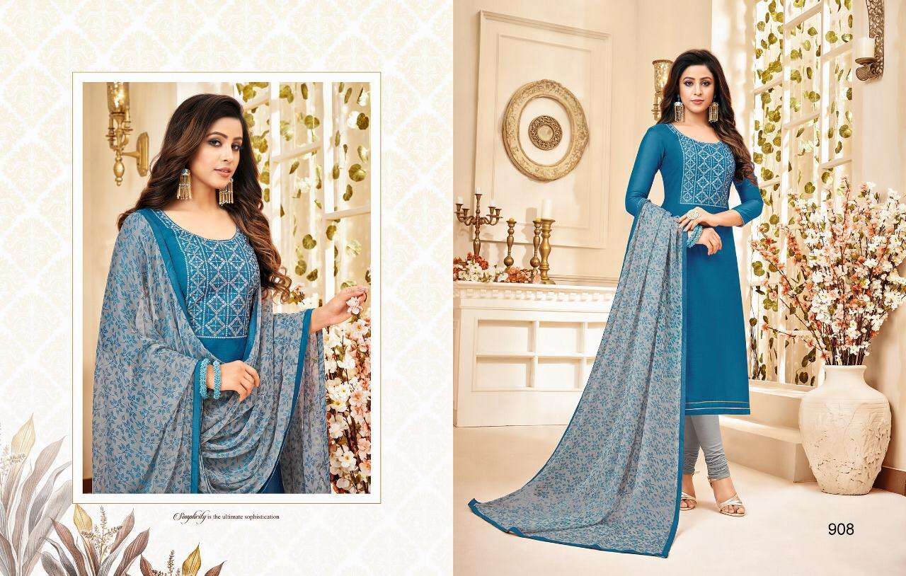 SILKY VOL-5 BY KAYCE TRENDZ 900 TO 911 SERIES BEAUTIFUL STYLISH PATIALA SUITS FANCY COLORFUL CASUAL WEAR & ETHNIC WEAR & READY TO WEAR SEMI MODEL SILK DRESSES AT WHOLESALE PRICE