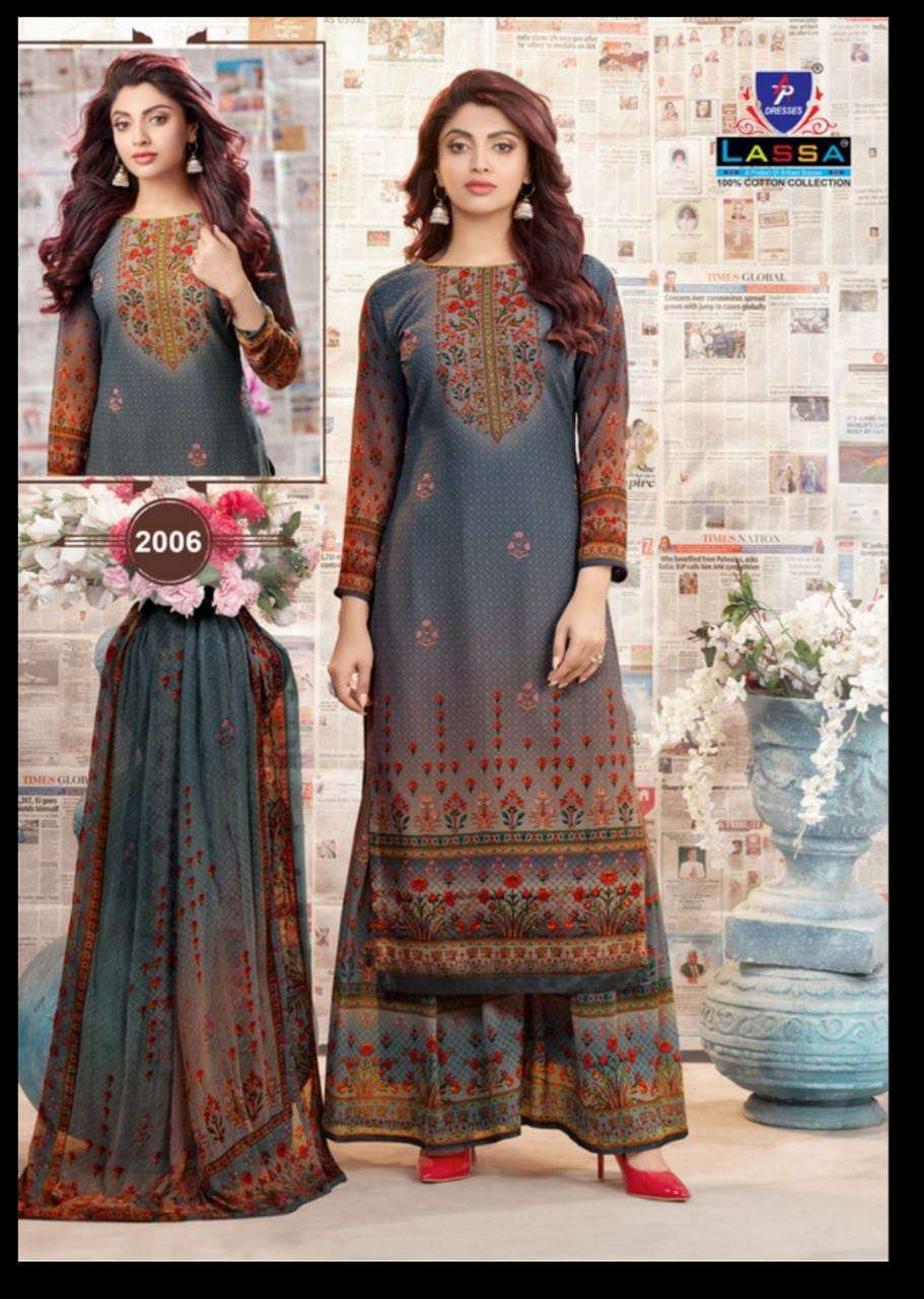 TIK TOK VOL-2 BY LASSA 12001 TO 2010 SERIES BEAUTIFUL STYLISH PATIALA SUITS FANCY COLORFUL CASUAL WEAR & ETHNIC WEAR & READY TO WEAR COTTON PRINTED DRESSES AT WHOLESALE PRICE