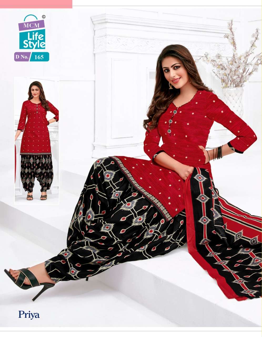 PRIYA VOL-7 BY MCM LIFE STYLE 135 TO 165 SERIES BEAUTIFUL STYLISH PATIALA SUITS FANCY COLORFUL CASUAL WEAR & ETHNIC WEAR & READY TO WEAR COTTON PRINTED DRESSES AT WHOLESALE PRICE
