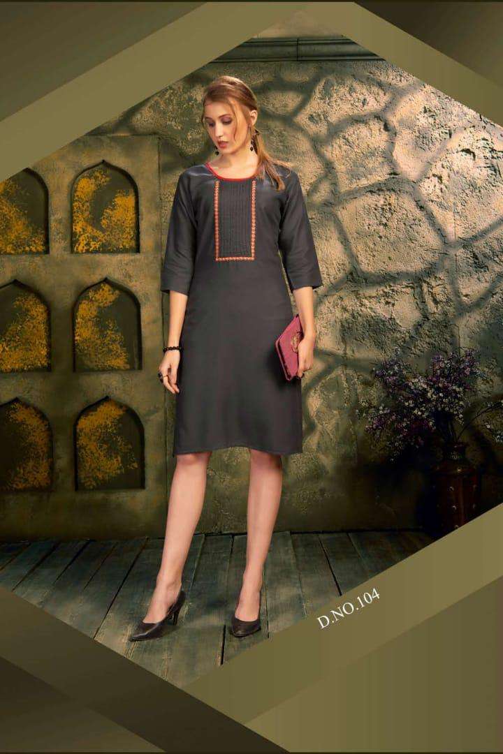 SOUL MATE BY FASHION TALK 101 TO 110 SERIES BEAUTIFUL STYLISH FANCY COLORFUL CASUAL WEAR & ETHNIC WEAR & READY TO WEAR HEAVY RAYON WITH EMBROIDERY KURTIS AT WHOLESALE PRICE