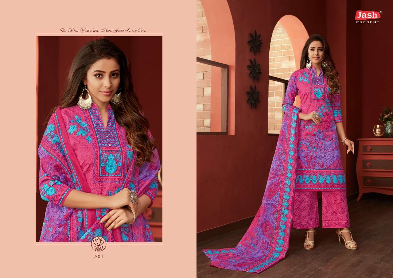 ELLIZA VOL-7 BY JASH 7001 TO 7010 SERIES BEAUTIFUL STYLISH SUITS FANCY COLORFUL CASUAL WEAR & ETHNIC WEAR & READY TO WEAR PURE COTTON PRINTED DRESSES AT WHOLESALE PRICE