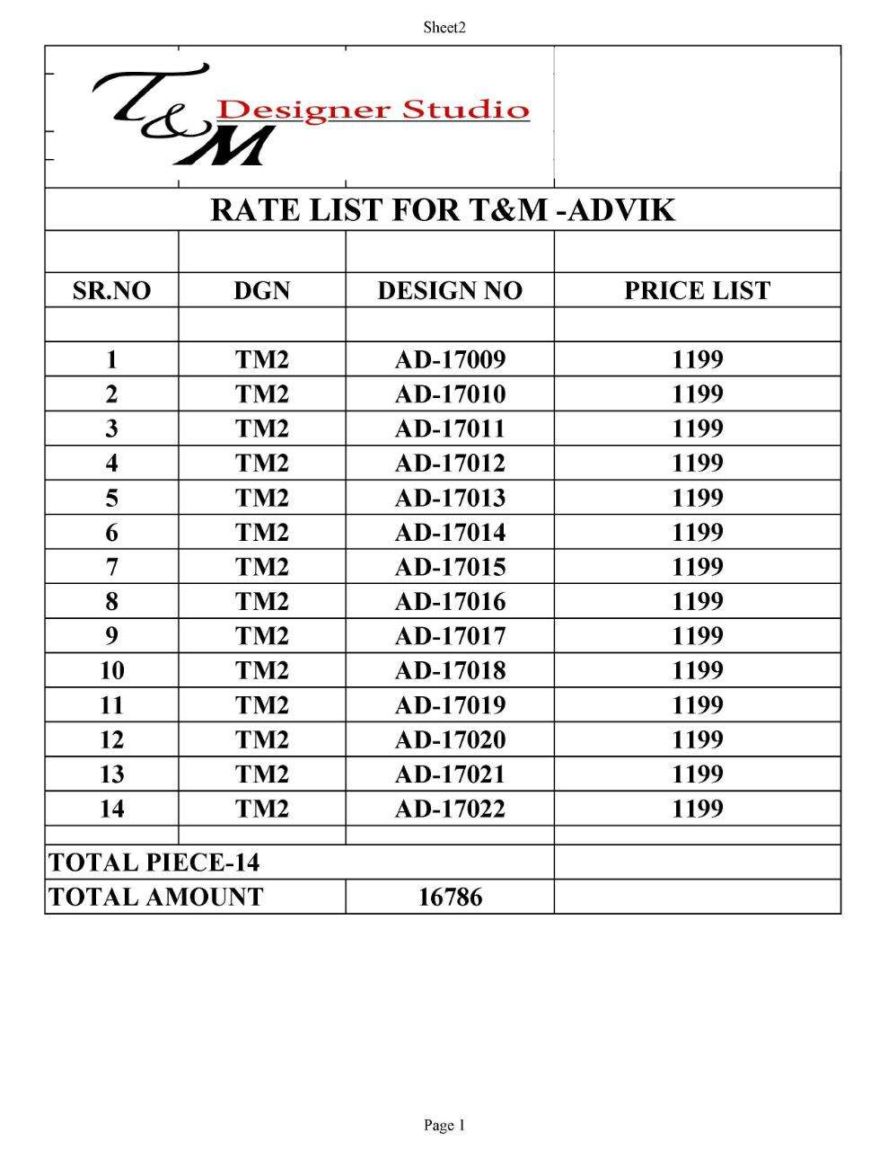 ADVIK BY T AND M DESIGNER STUDIO 17009 TO 17022 SERIES INDIAN TRADITIONAL WEAR COLLECTION BEAUTIFUL STYLISH FANCY COLORFUL PARTY WEAR & OCCASIONAL WEAR FANCY DESIGNER SAREES AT WHOLESALE PRICE