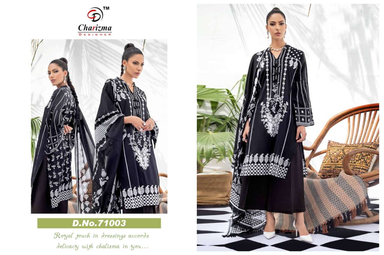 GULL AHMED BY CHARIZMA DESIGNER 71001 TO 71006 SERIES BEAUTIFUL SUITS STYLISH COLORFUL FANCY CASUAL WEAR & ETHNIC WEAR JAM COTTON WITH EMBROIDERY DRESSES AT WHOLESALE PRICE