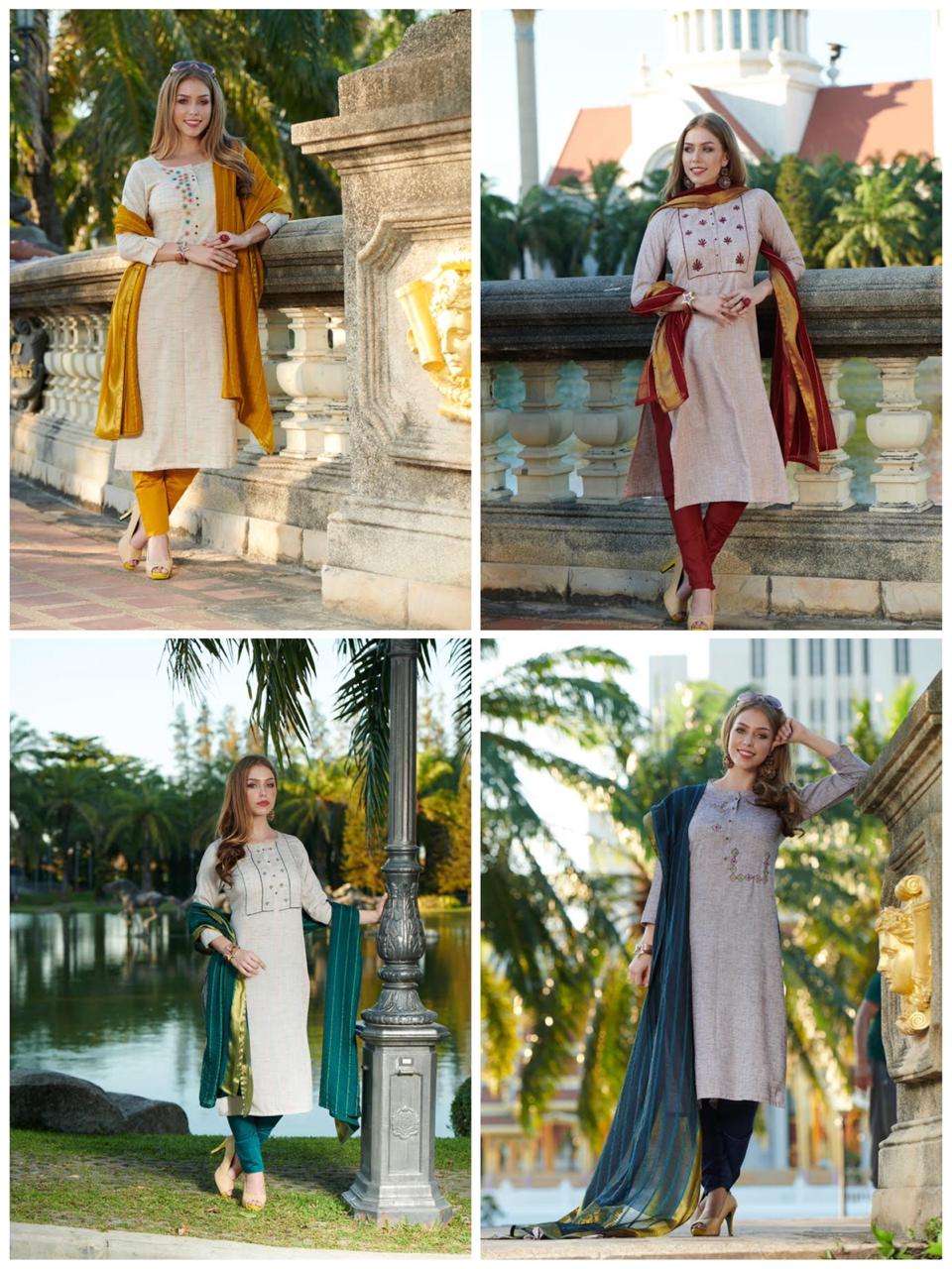 LIGHT BY LYMI ORIGINAL 01 TO 04 SERIES BEAUTIFUL PATIYALA SUITS COLORFUL STYLISH FANCY COLORFUL CASUAL WEAR & ETHNIC WEAR COTTON WEAVING EMBROIDERY DRESSES AT WHOLESALE PRICE