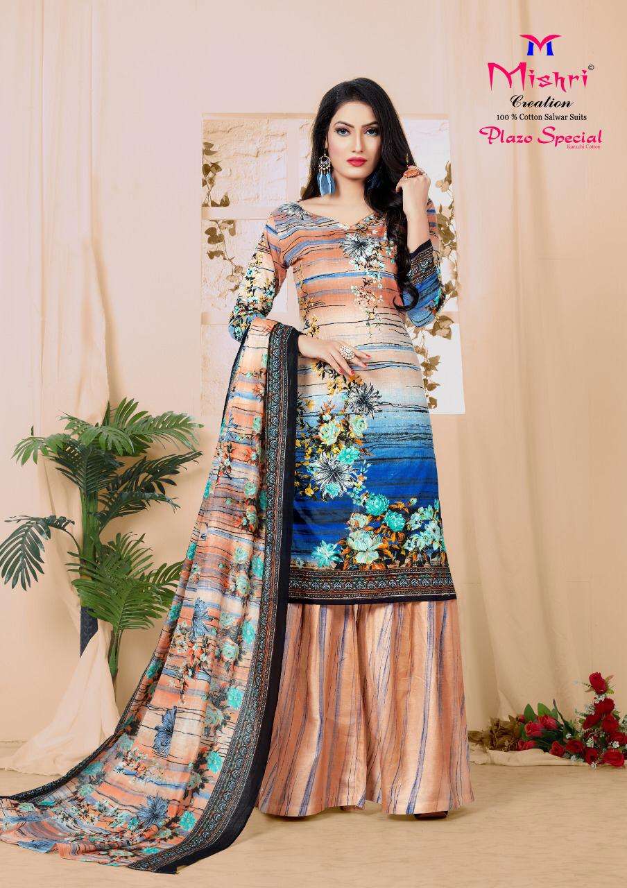 PLAZO SPECIAL VOL-3 BY MISHRI 3001 TO 3010 SERIES INDIAN TRADITIONAL WEAR COLLECTION BEAUTIFUL STYLISH FANCY COLORFUL PARTY WEAR & OCCASIONAL WEAR COTTON PRINTED DRESS AT WHOLESALE PRICE
