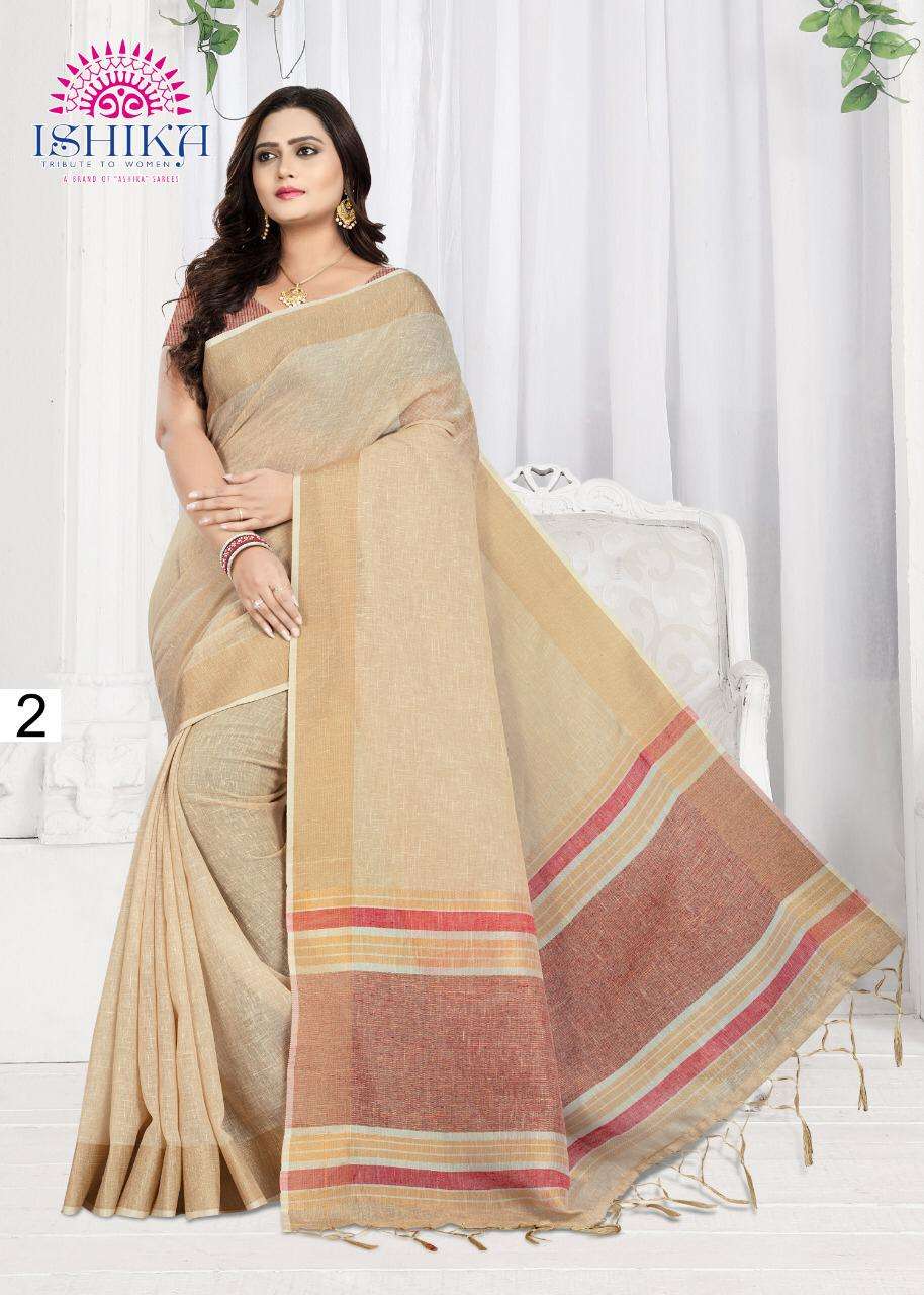 AYUSHI BY ISHIKA FASHION 1 TO 6 SERIES INDIAN TRADITIONAL WEAR COLLECTION BEAUTIFUL STYLISH FANCY COLORFUL PARTY WEAR & OCCASIONAL WEAR SPECIAL JUTE SAREES AT WHOLESALE PRICE