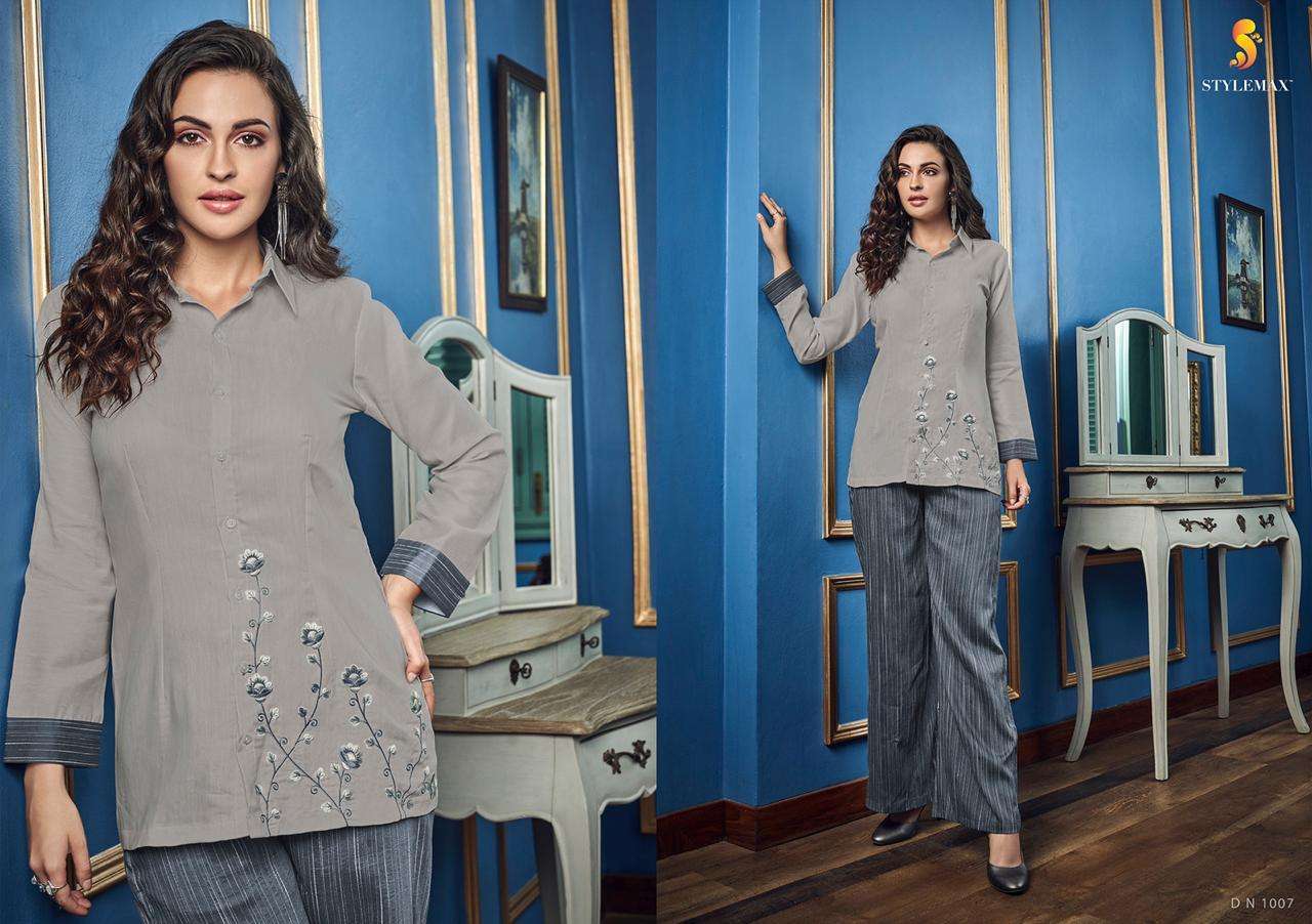 FASHION BY STYLEMAX 1001 TO 1008 SERIES BEAUTIFUL STYLISH FANCY COLORFUL CASUAL WEAR & ETHNIC WEAR HEAVY COTTON RAYON TOPS AT WHOLESALE PRICE