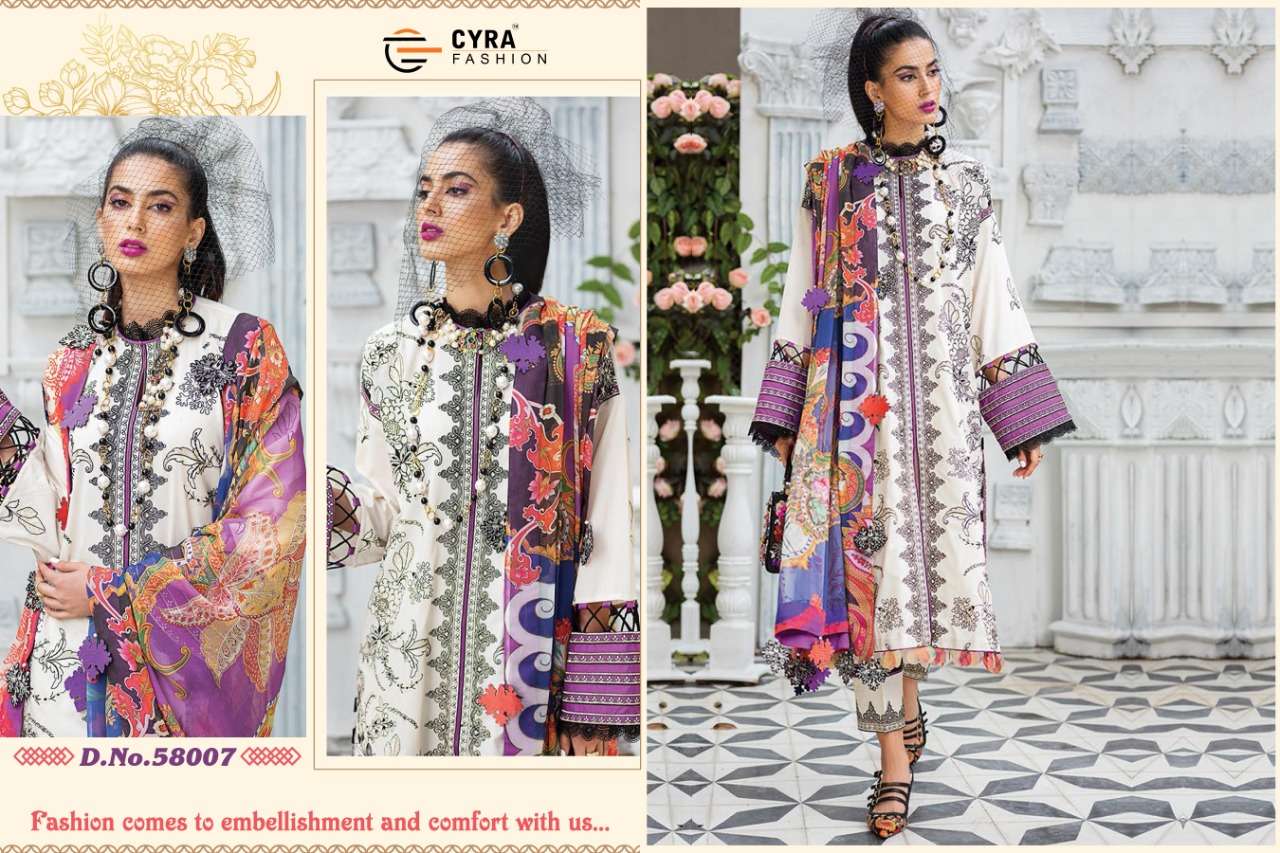 ALIZAH VOL-5 BY CYRA FASHION 58007 TO 58011 SERIES BEAUTIFUL SUITS STYLISH FANCY COLORFUL PARTY WEAR & OCCASIONAL WEAR JAM COTTON DIGITAL PRINTED DRESSES AT WHOLESALE PRICE