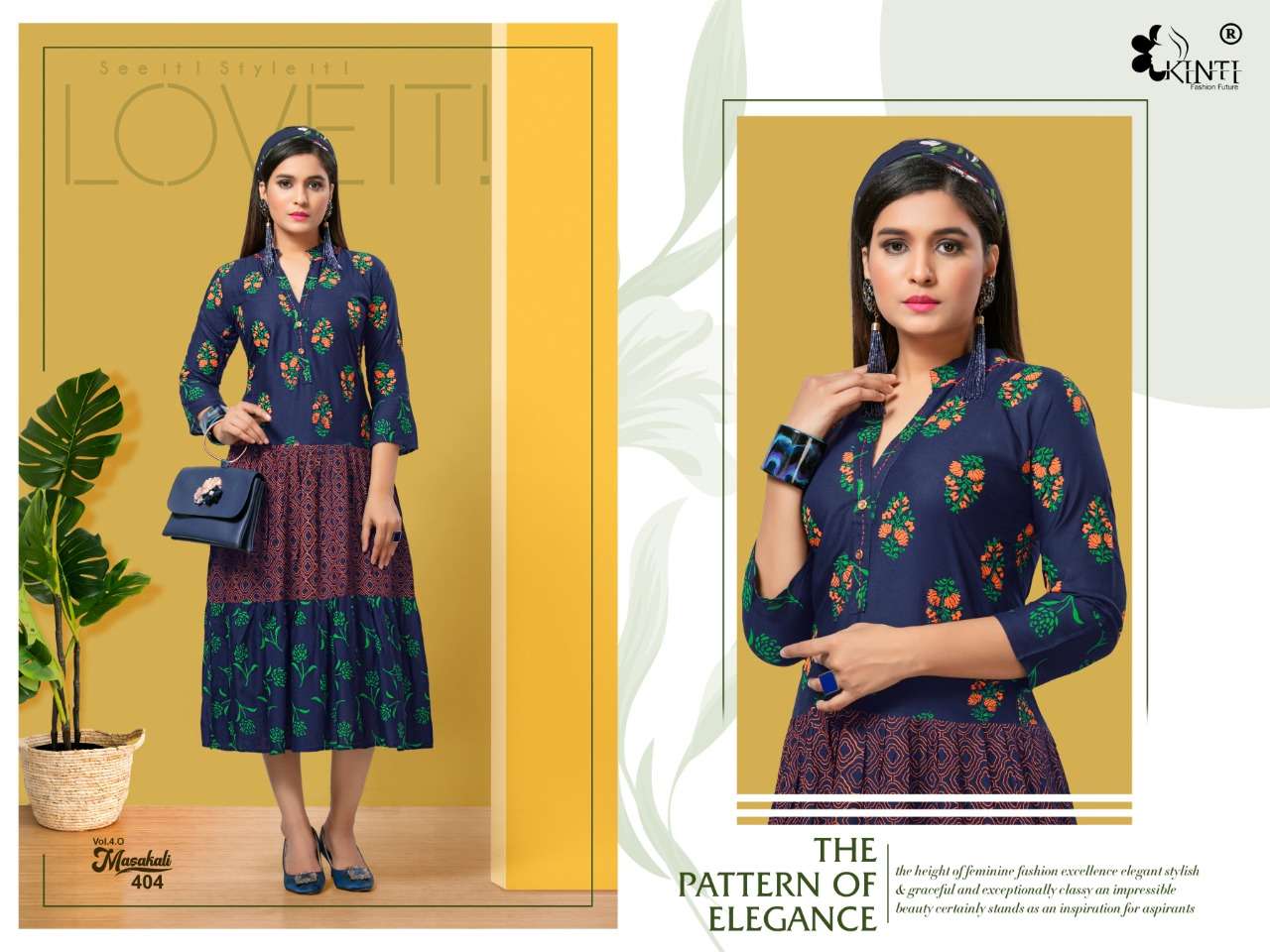 MASAKALI VOL-4 BY KINTI 401 TO 408 SERIES BEAUTIFUL COLORFUL STYLISH FANCY CASUAL WEAR & ETHNIC WEAR & READY TO WEAR RAYON PRINTED KURTIS AT WHOLESALE PRICE