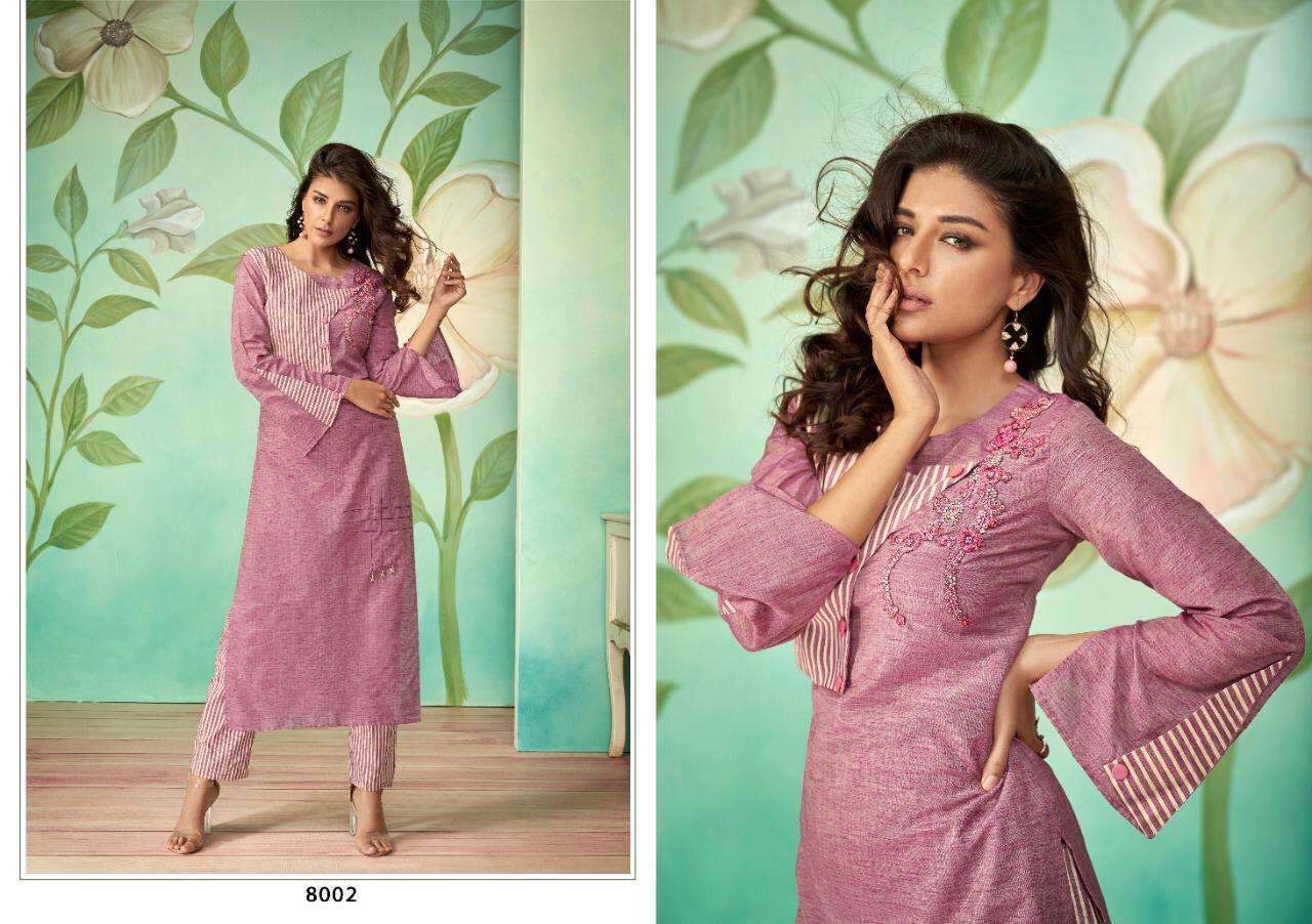 SABHA BY VAMIKA 8001 TO 8008 SERIES BEAUTIFUL COLORFUL STYLISH FANCY CASUAL WEAR & ETHNIC WEAR & READY TO WEAR COTTON SILK WITH COTTON INNER KURTIS AT WHOLESALE PRICE