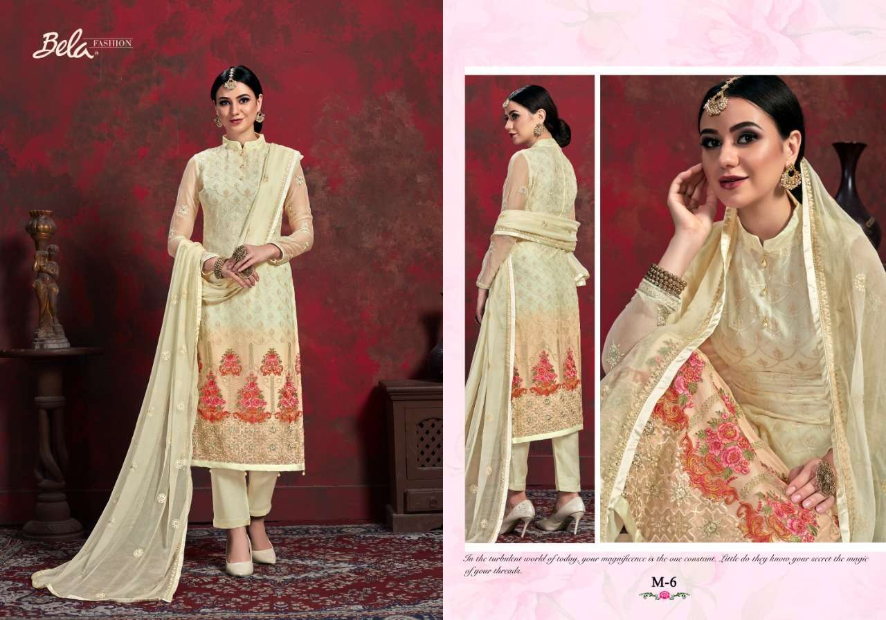 CLASSIC VOL-2 BY BELA FASHION M-4 TO M-9 SERIES BEAUTIFUL FANCY COLORFUL STYLISH PARTY WEAR & OCCASIONAL WEAR CHIFFON PRINTED DRESSES AT WHOLESALE PRICE