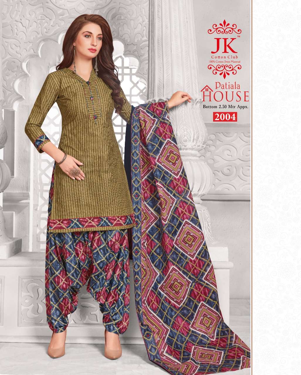 PATIYALA HOUSE VOL-2 BY JK COTTON CLUB 2001 TO 2010 SERIES BEAUTIFUL COLORFUL STYLISH PRETTY PARTY WEAR CASUAL WEAR OCCASIONAL WEAR COTTON PRINTED DRESSES AT WHOLESALE PRICE