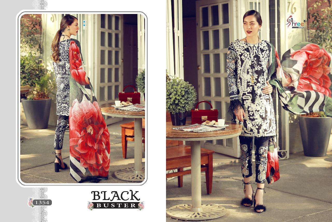 BLACK BUSTER BY SHREE FABS 1349 TO 1354 SERIES BEAUTIFUL SUITS STYLISH FANCY COLORFUL CASUAL WEAR & ETHNIC WEAR PURE COTTON WITH EMBROIDERY DRESSES AT WHOLESALE PRICE