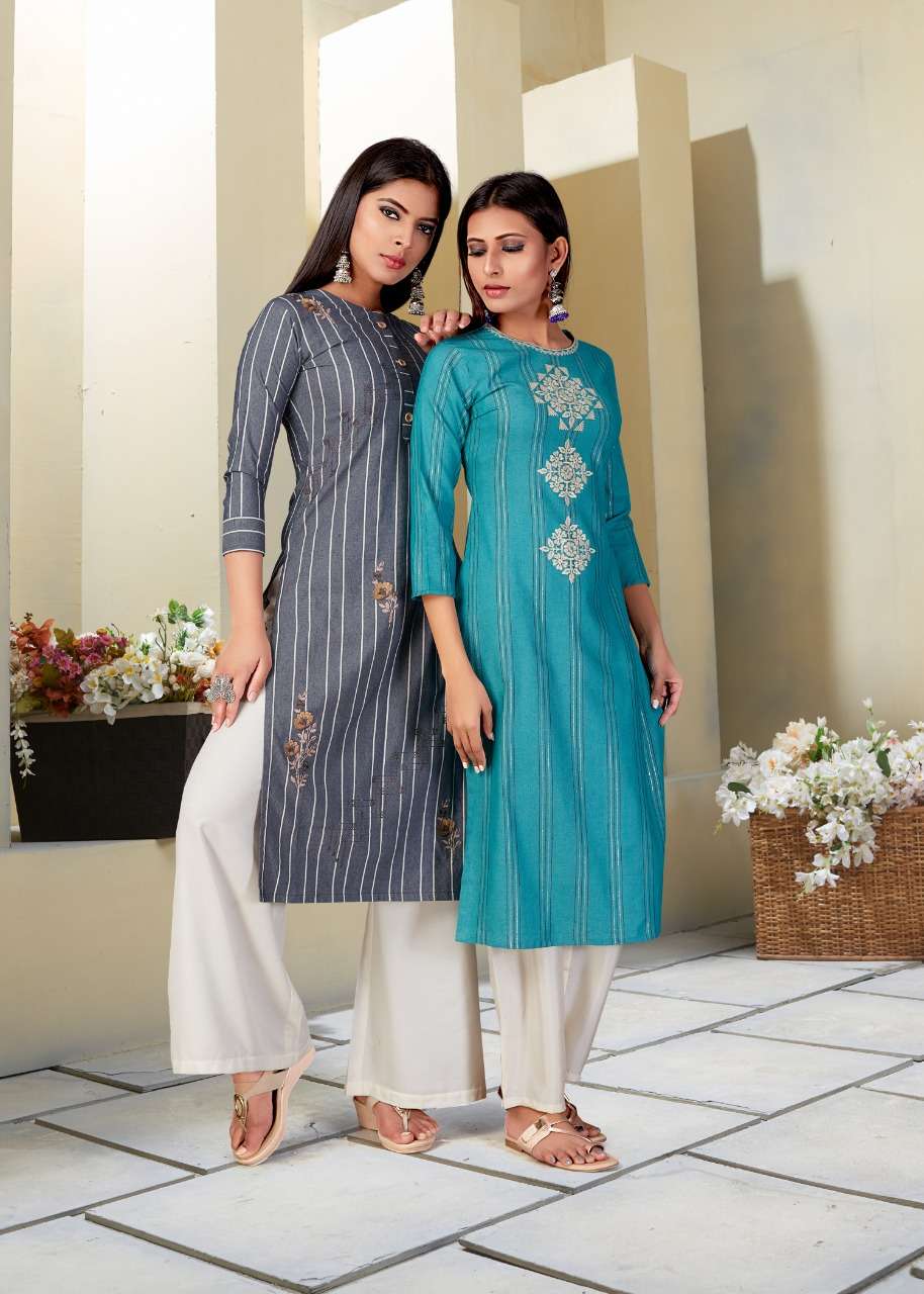 ROMA BY SNAPSTYLE 525 TO 532 SERIES STYLISH FANCY BEAUTIFUL COLORFUL CASUAL WEAR & ETHNIC WEAR PREMIUM SOUTH WOVEN EMBROIDERED KURTIS AT WHOLESALE PRICE