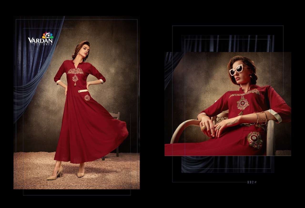 Passion Vol-1 By Vardan Designer 991 To 994 Series Stylish Beautiful Colorful Fancy Casual Wear & Ethnic Wear Heavy Rayon Gowns At Wholesale Price