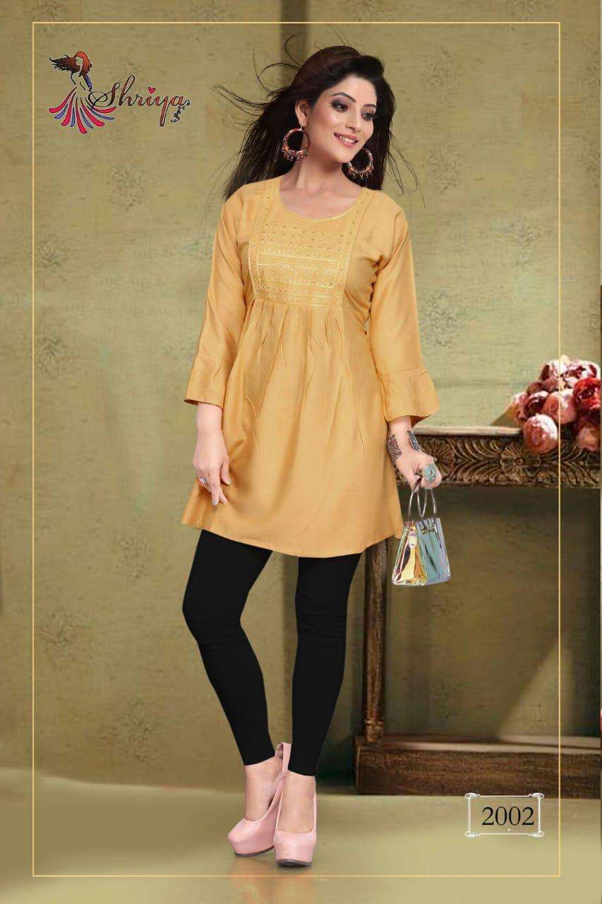 LEMON BY SHRIYA 2001 TO 2010 SERIES BEAUTIFUL COLORFUL STYLISH FANCY CASUAL WEAR & ETHNIC WEAR & READY TO WEAR RAYON PRINTED KURTIS AT WHOLESALE PRICE