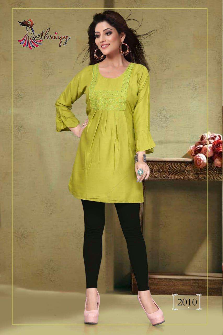 LEMON BY SHRIYA 2001 TO 2010 SERIES BEAUTIFUL COLORFUL STYLISH FANCY CASUAL WEAR & ETHNIC WEAR & READY TO WEAR RAYON PRINTED KURTIS AT WHOLESALE PRICE