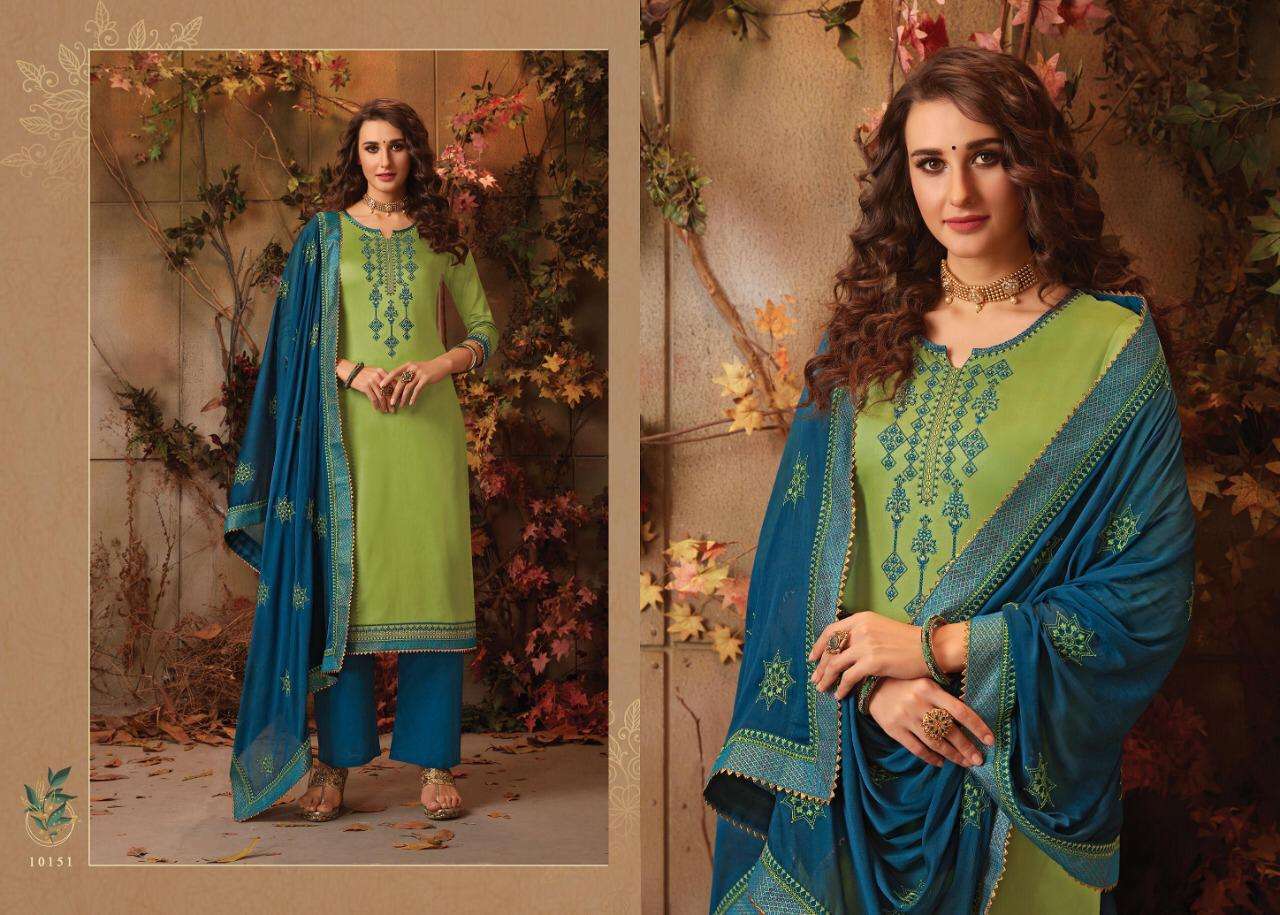 DELIGHT BY RAMAIYA 10151 TO 1058 SERIES BEAUTIFUL COLORFUL STYLISH PRETTY PARTY WEAR CASUAL WEAR OCCASIONAL WEAR JAM SILK WITH EMBROIDERY DRESSES AT WHOLESALE PRICE