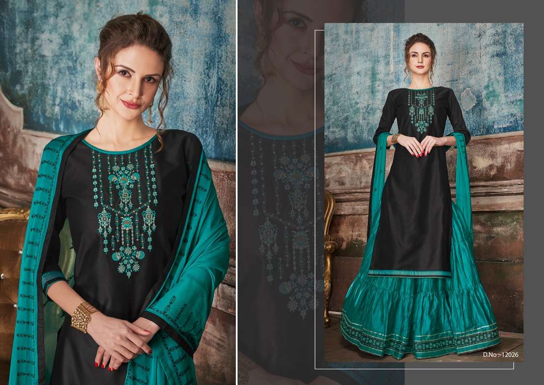 RUBY VOL-2 BY KAJREE FASHION 12021 TO 12026 SERIES BEAUTIFUL SUITS STYLISH FANCY COLORFUL PARTY WEAR & OCCASIONAL WEAR JAM SILK COTTON DRESSES AT WHOLESALE PRICE