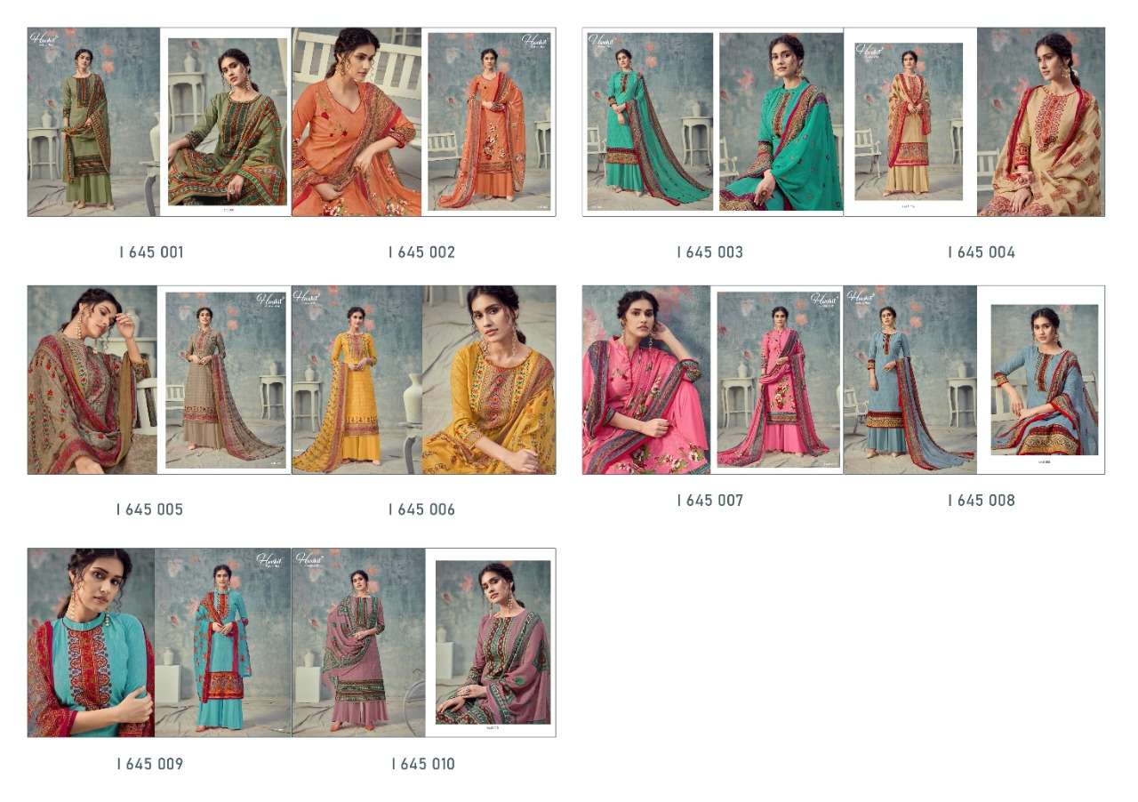 SANJEEDA BY HARSHIT FASHION HUB 645-001 TO 645-010 SERIES BEAUTIFUL SUITS STYLISH FANCY COLORFUL PARTY WEAR & OCCASIONAL WEAR PURE CAMBRIC COTTON DIGITAL PRINTED DRESSES AT WHOLESALE PRICE