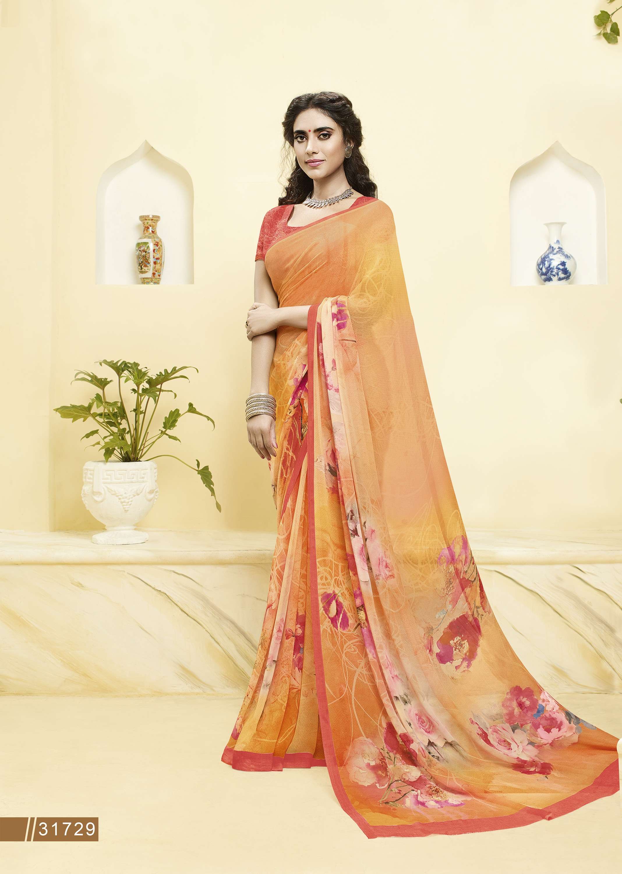 GARDENIA VOL-7 BY SUBHASH SAREES 31721 TO 31734 SERIES INDIAN TRADITIONAL WEAR COLLECTION BEAUTIFUL STYLISH FANCY COLORFUL PARTY WEAR & OCCASIONAL WEAR GEORGETTE PRINTED SAREES AT WHOLESALE PRICE