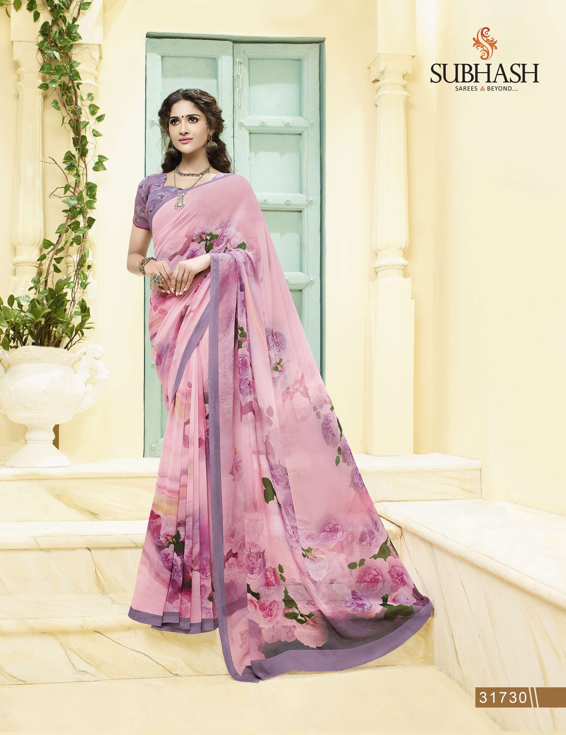 GARDENIA VOL-7 BY SUBHASH SAREES 31721 TO 31734 SERIES INDIAN TRADITIONAL WEAR COLLECTION BEAUTIFUL STYLISH FANCY COLORFUL PARTY WEAR & OCCASIONAL WEAR GEORGETTE PRINTED SAREES AT WHOLESALE PRICE